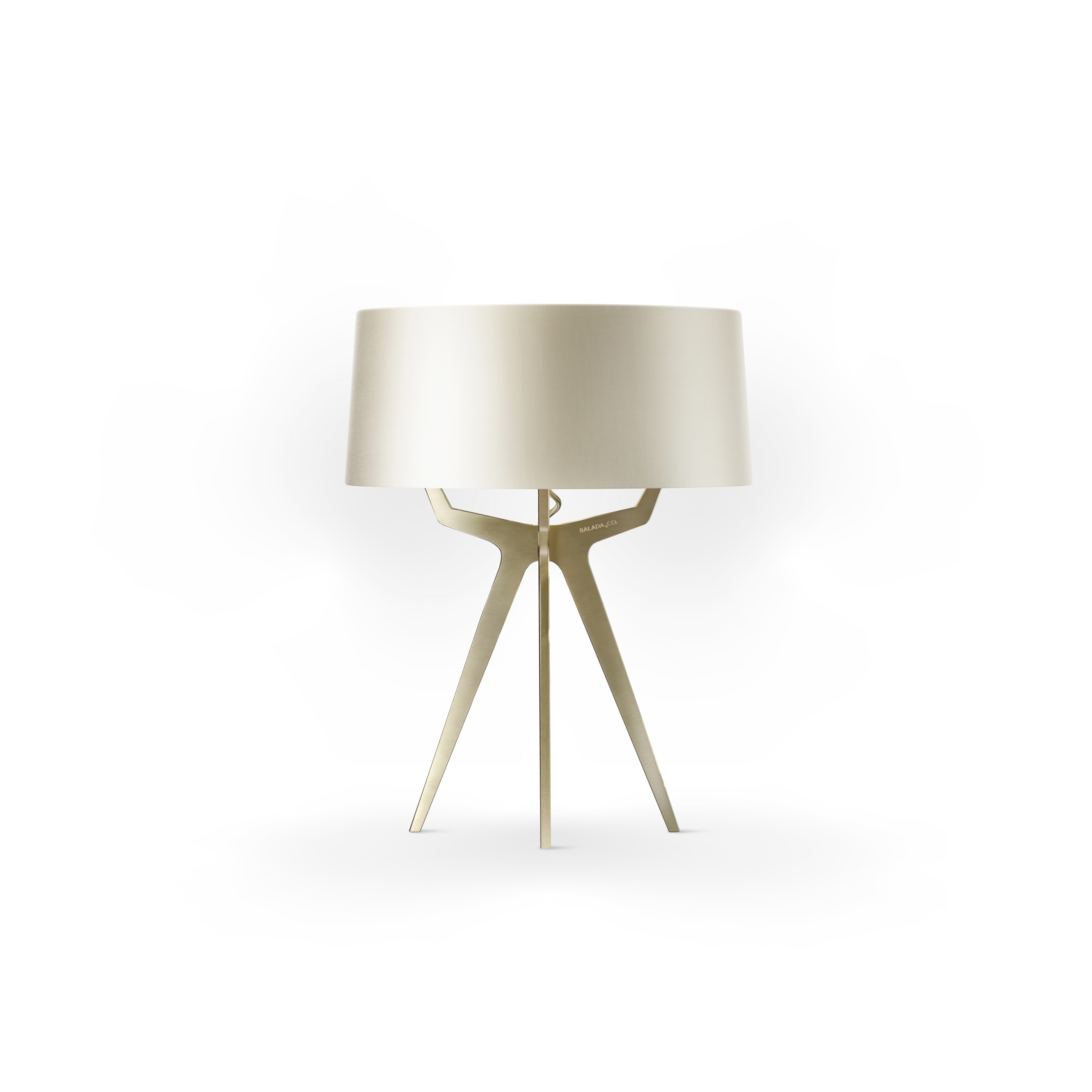 No. 35 Table Lamp Shiny-Matt Collection - Silky Cream - Brass