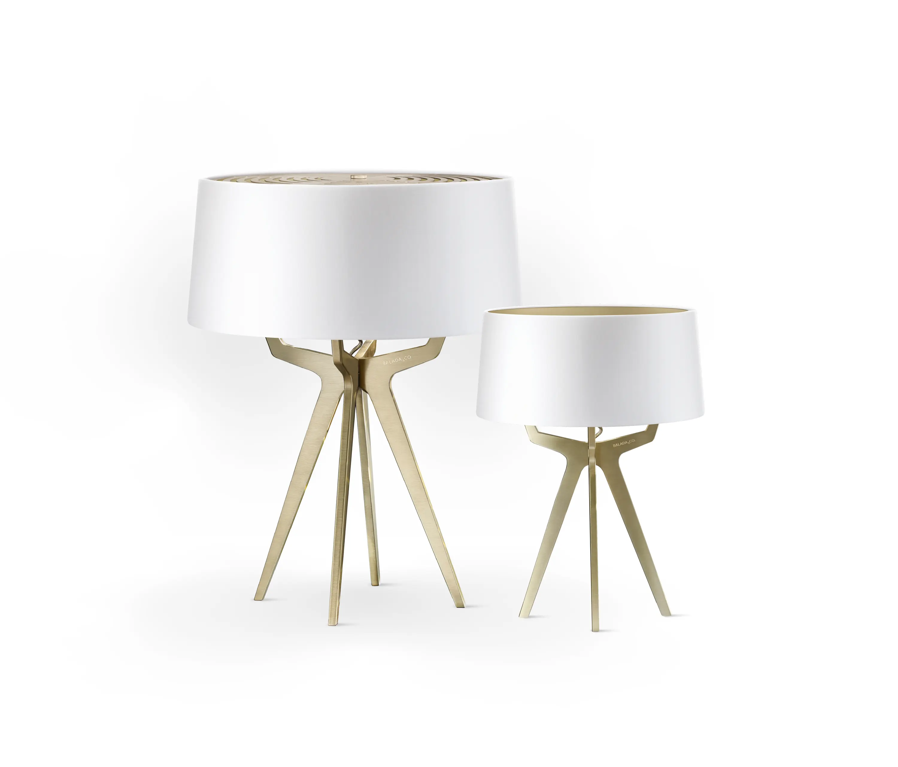 BALADA & CO. - No. 35 Table Lamp Shiny-Matt Collection - Shiny White - Brass