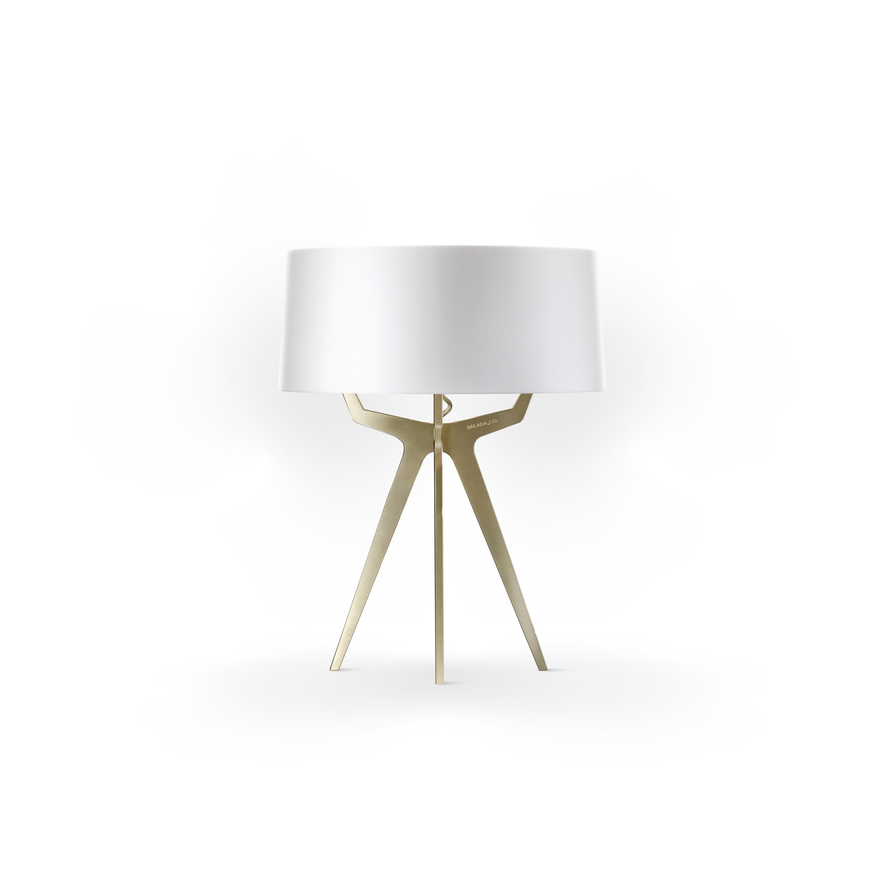 No. 35 Table Lamp Shiny-Matt Collection - Shiny White - Brass