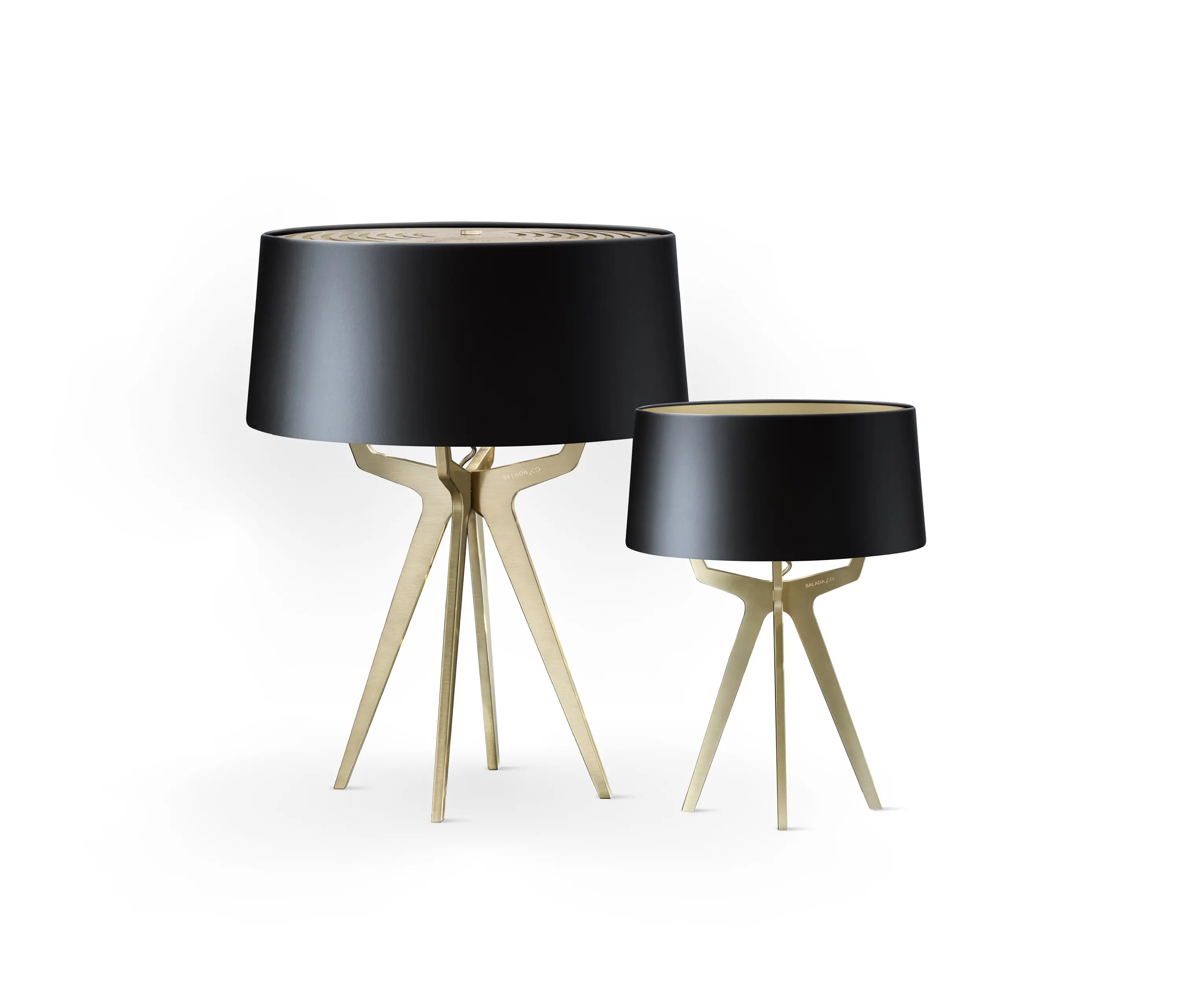 BALADA & CO. - No. 35 Table Lamp Shiny-Matt Collection - Shiny Black - Brass