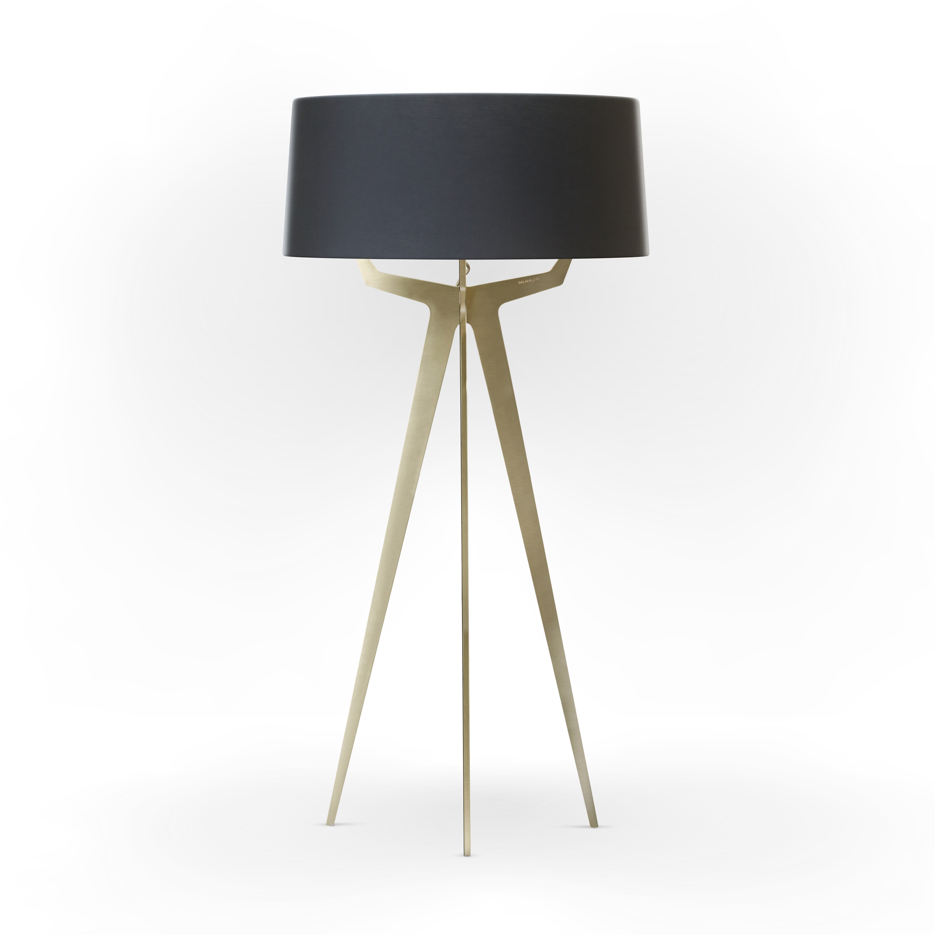 No. 35 Floor Lamp Matt Collection - Deep Black - Brass
