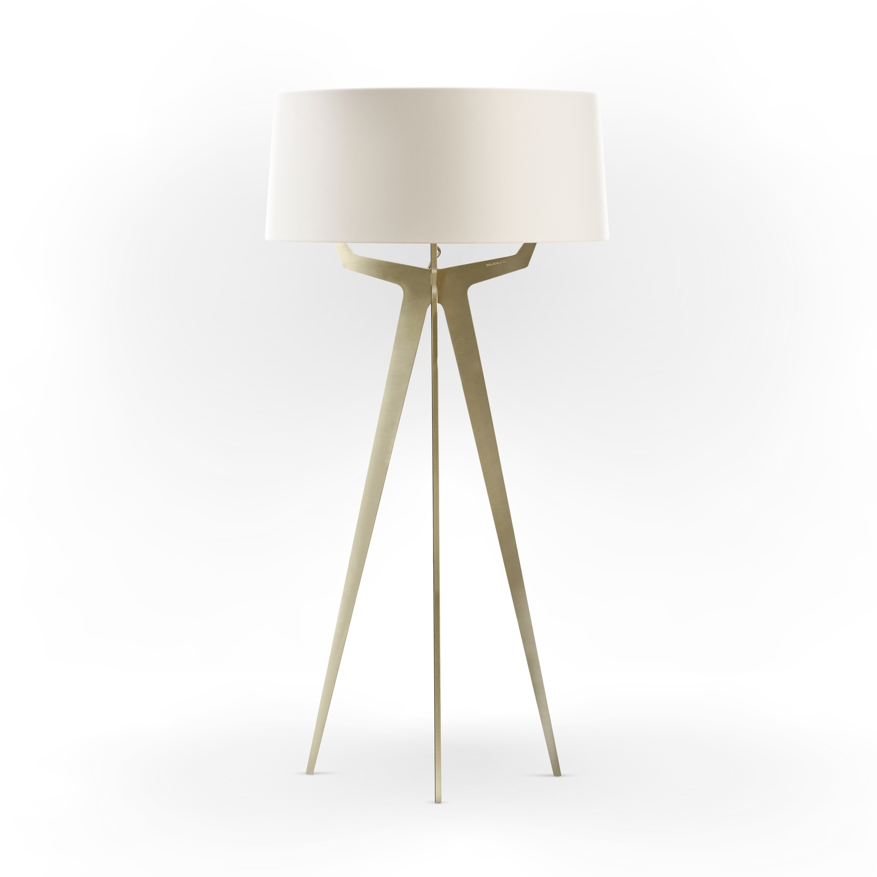 No. 35 Floor Lamp Matt Collection - Off White - Brass