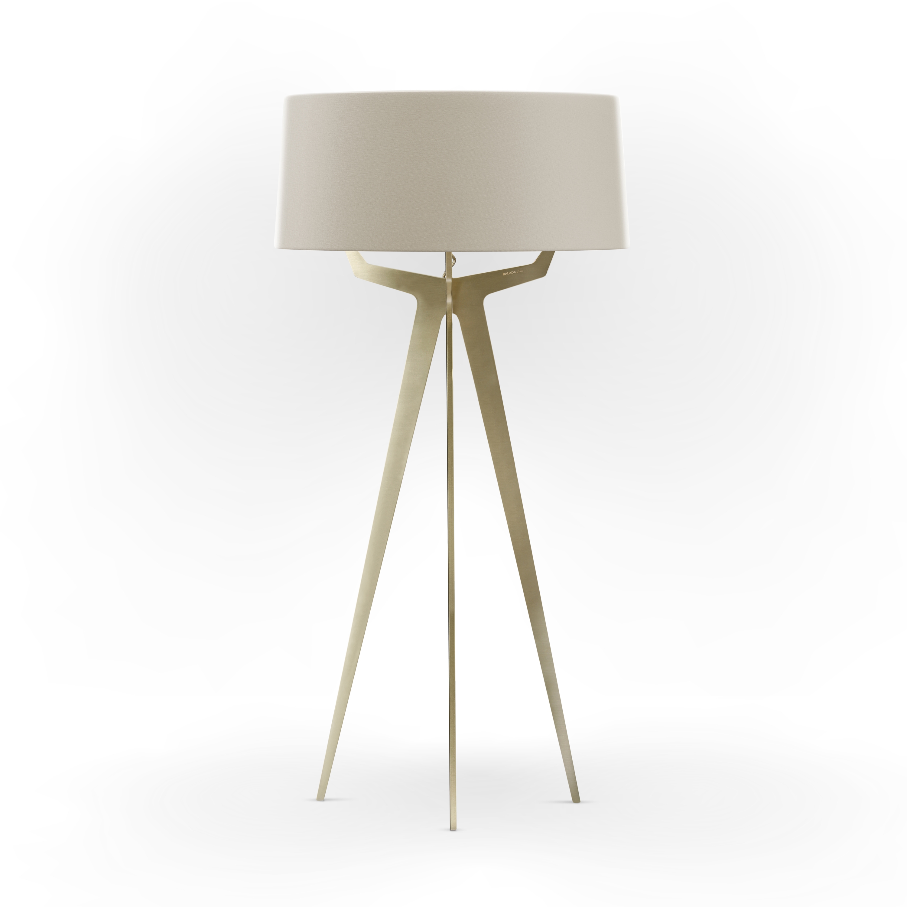 No. 35 Floor Lamp Matt Collection - Light Taupe - Brass
