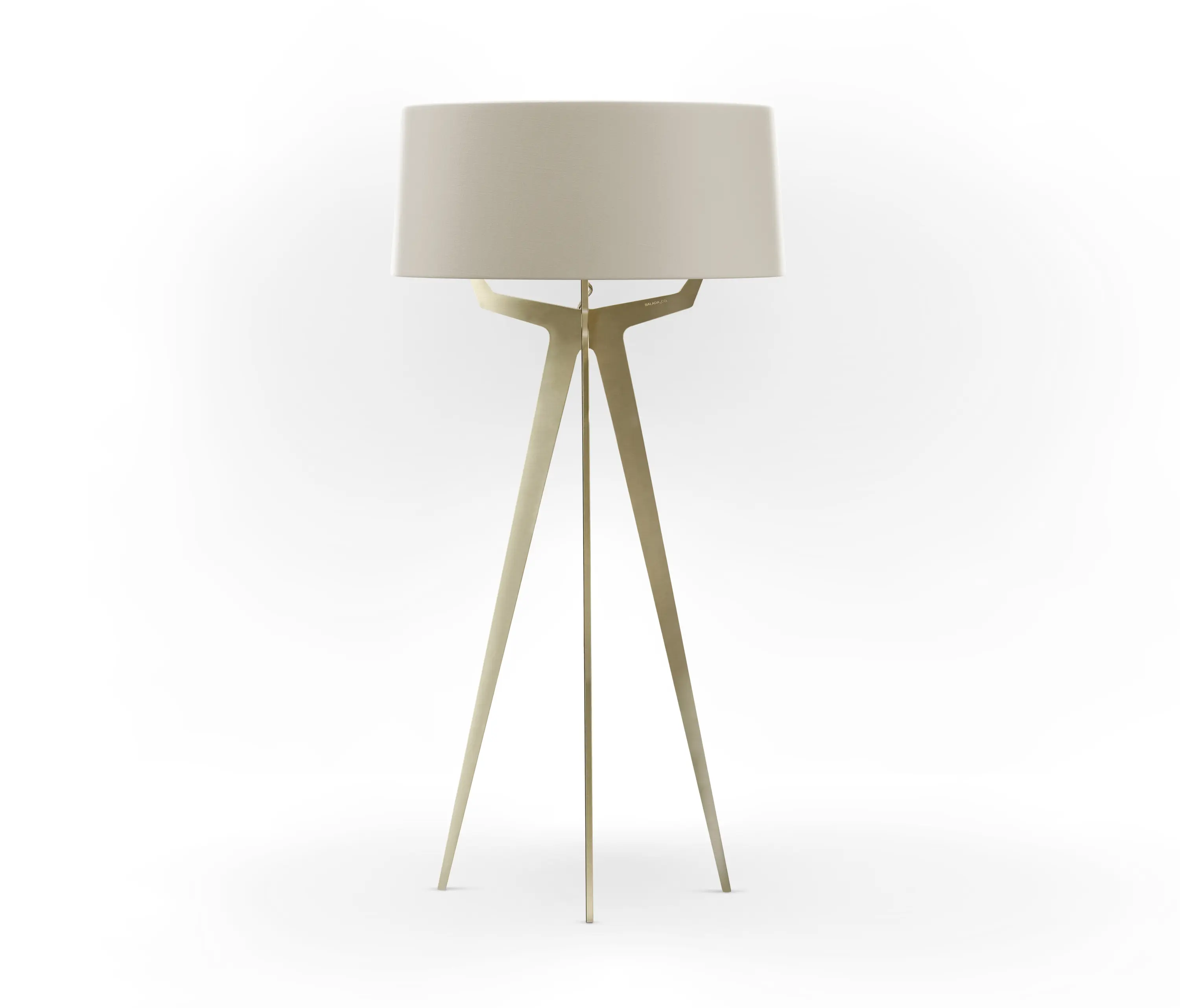 BALADA & CO. - No. 35 Floor Lamp Matt Collection - Light Taupe - Brass