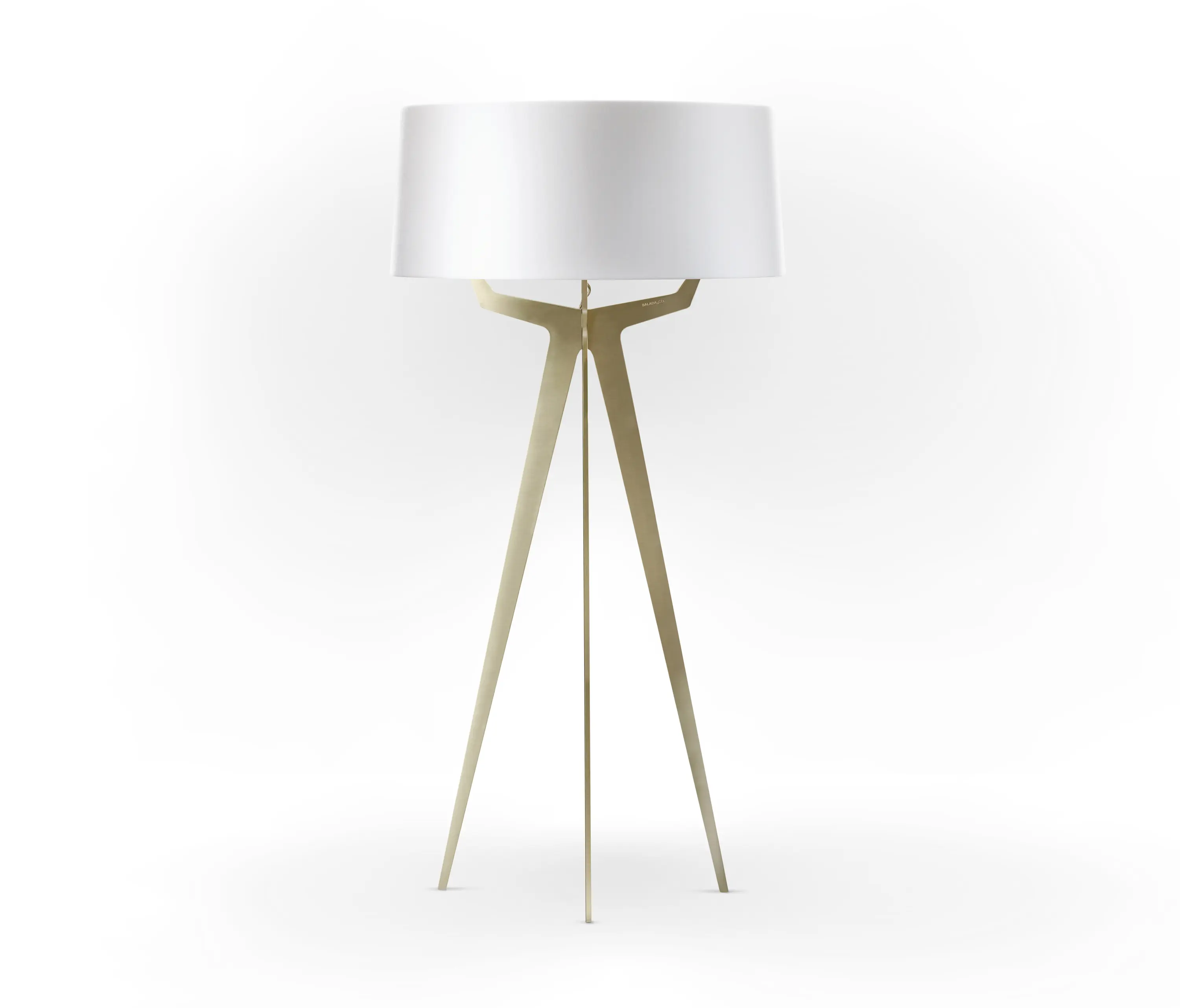 BALADA & CO. - No. 35 Floor Lamp Shiny-Matt Collection - Shiny White - Brass