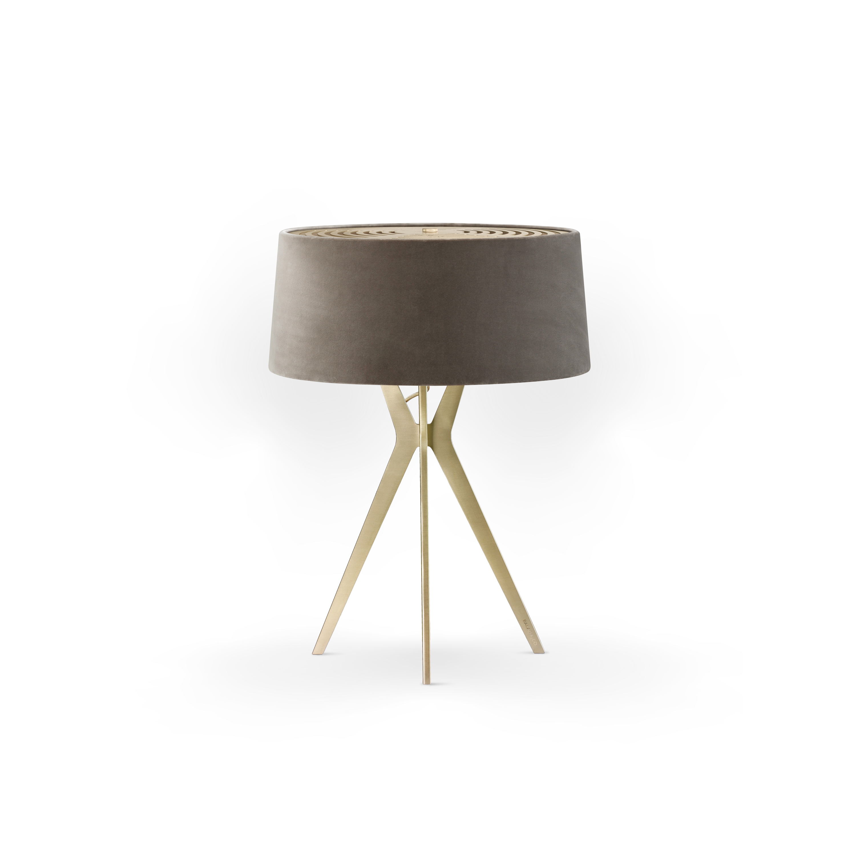 No. 43 Table Lamp Velvet Collection - Smoke - Brass