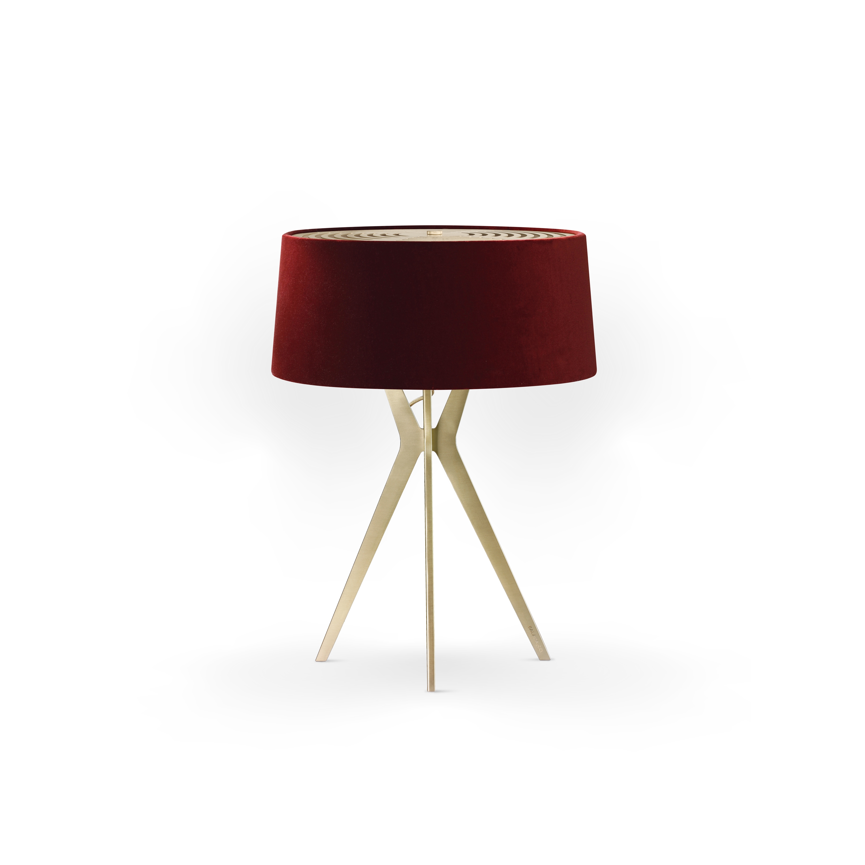 No. 43 Table Lamp Velvet Collection - Cayenne - Brass