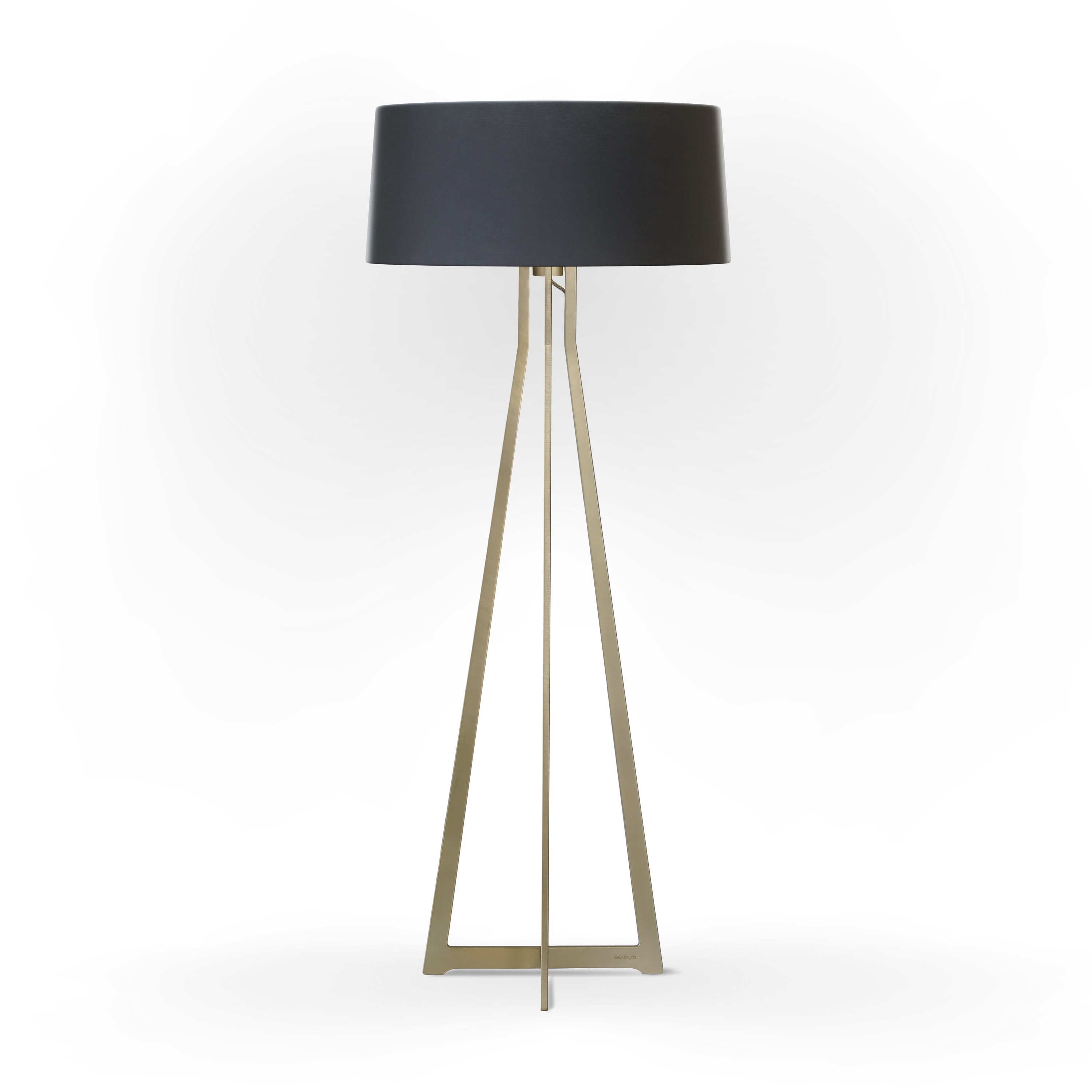 No. 47 Floor Lamp Matt Collection - Deep Black - Brass