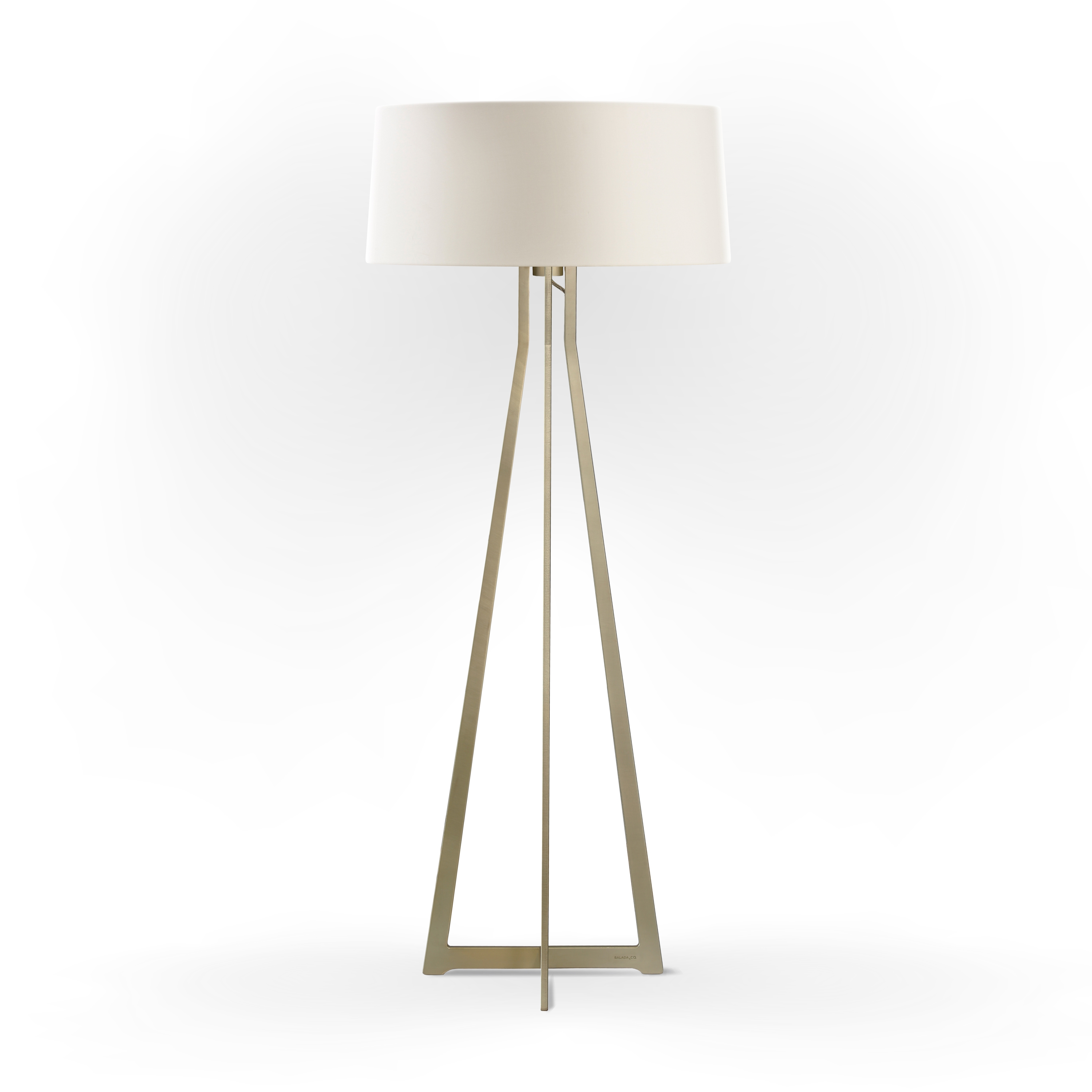 No. 47 Floor Lamp Matt Collection - Off White - Brass