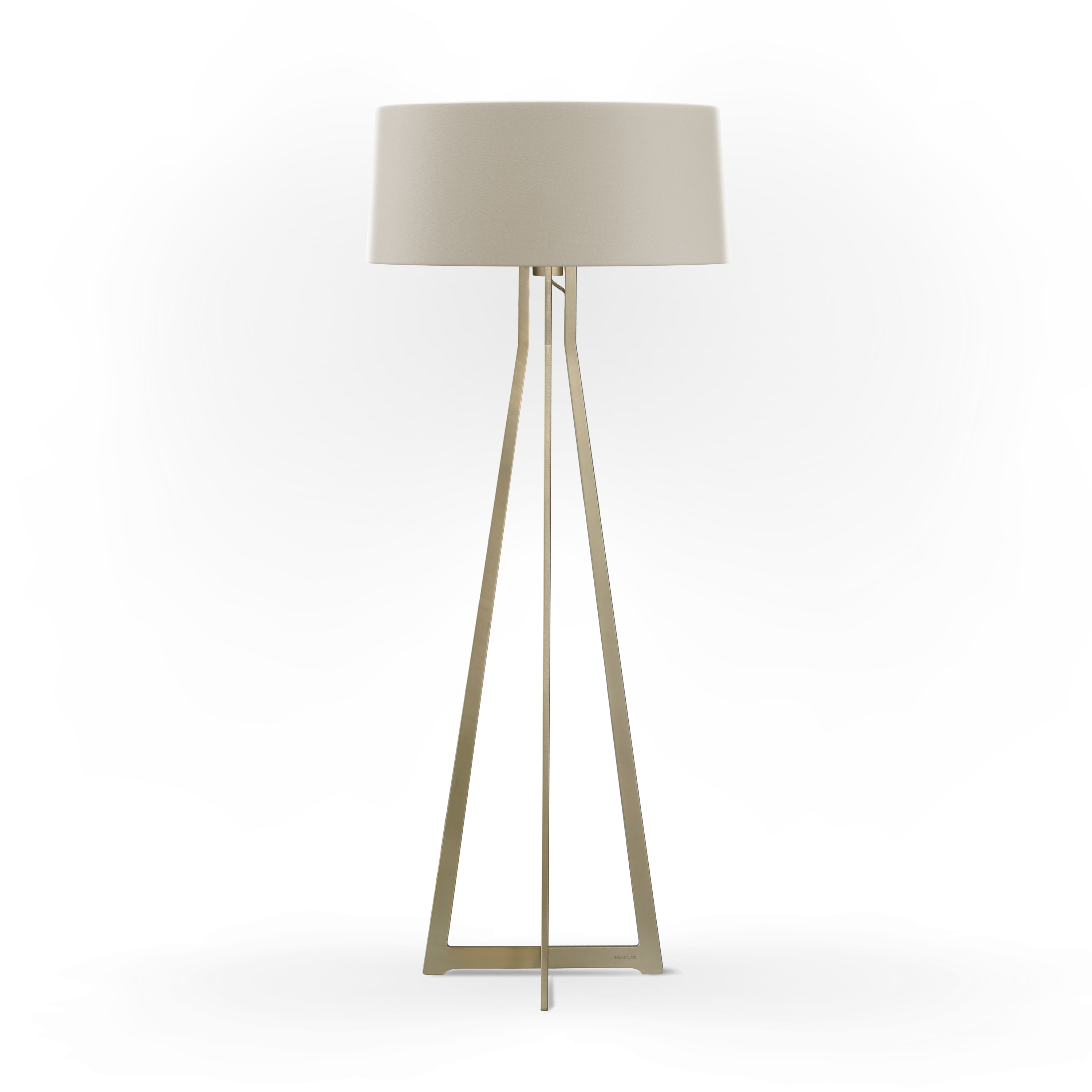 No. 47 Floor Lamp Matt Collection - Light Taupe - Brass