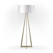 No. 47 Floor Lamp Shiny Matt- Shiny White - Brass