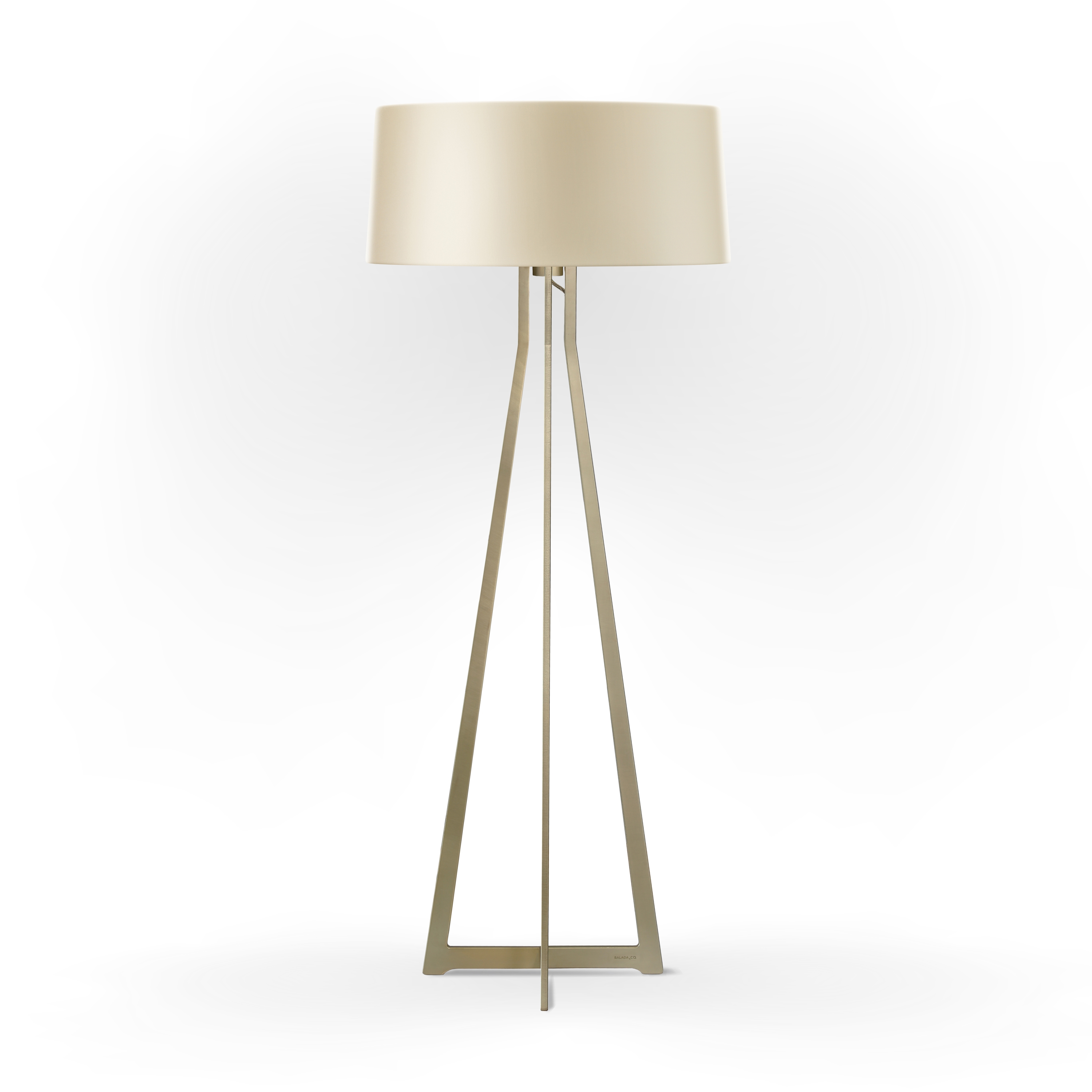 No. 47 Floor Lamp Shiny Matt- Tan Gold - Brass