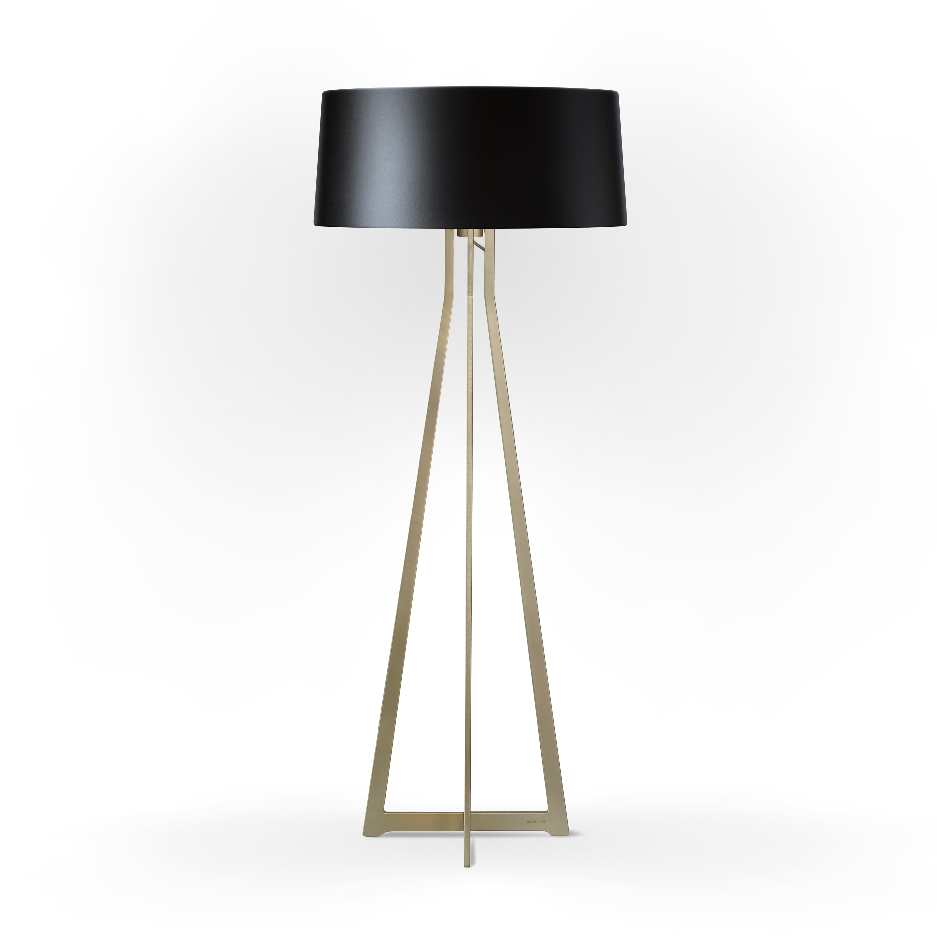 No. 47 Floor Lamp Shiny Matt- Shiny-Black - Brass