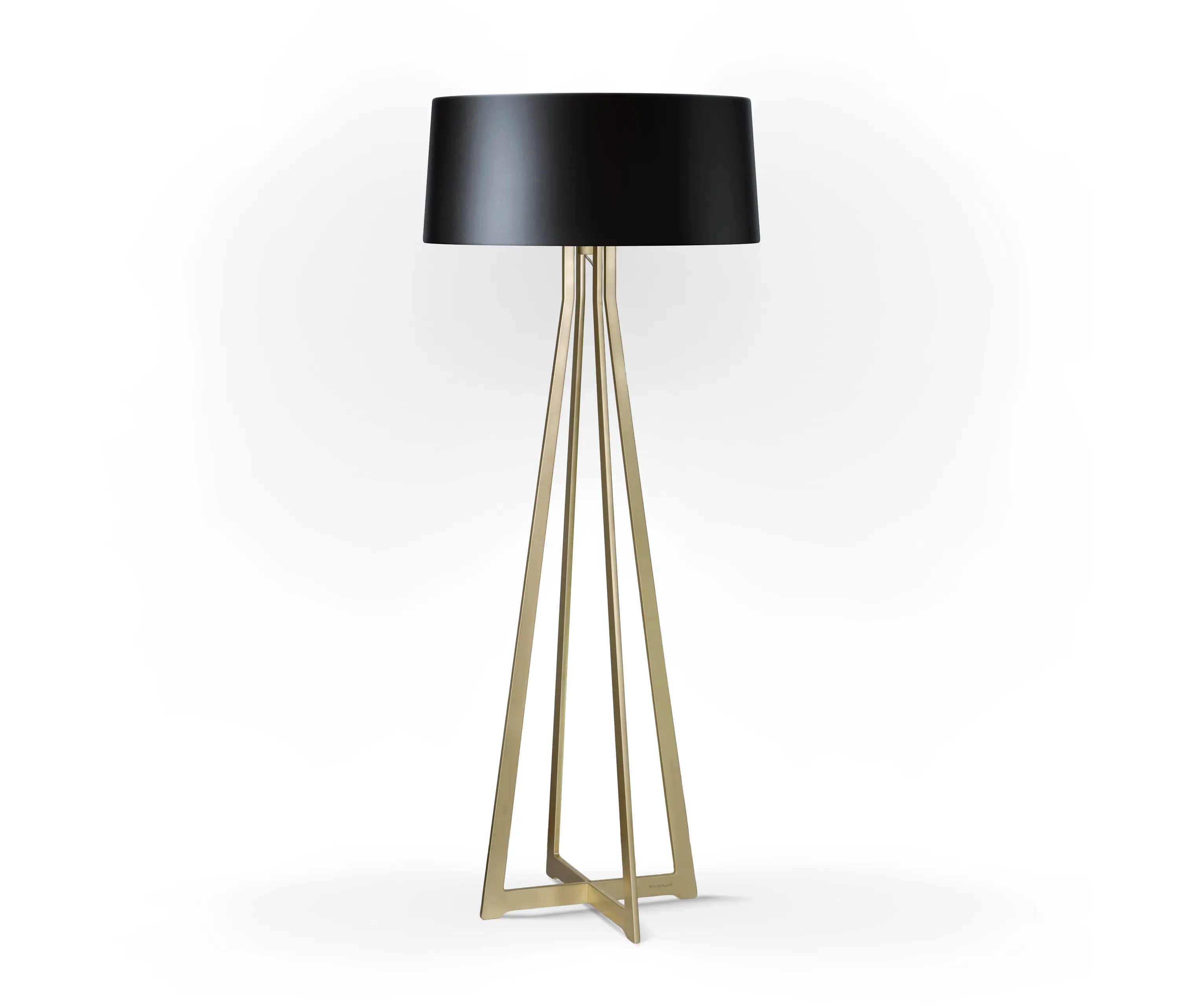 BALADA & CO. - No. 47 Floor Lamp Shiny Matt- Shiny-Black - Brass