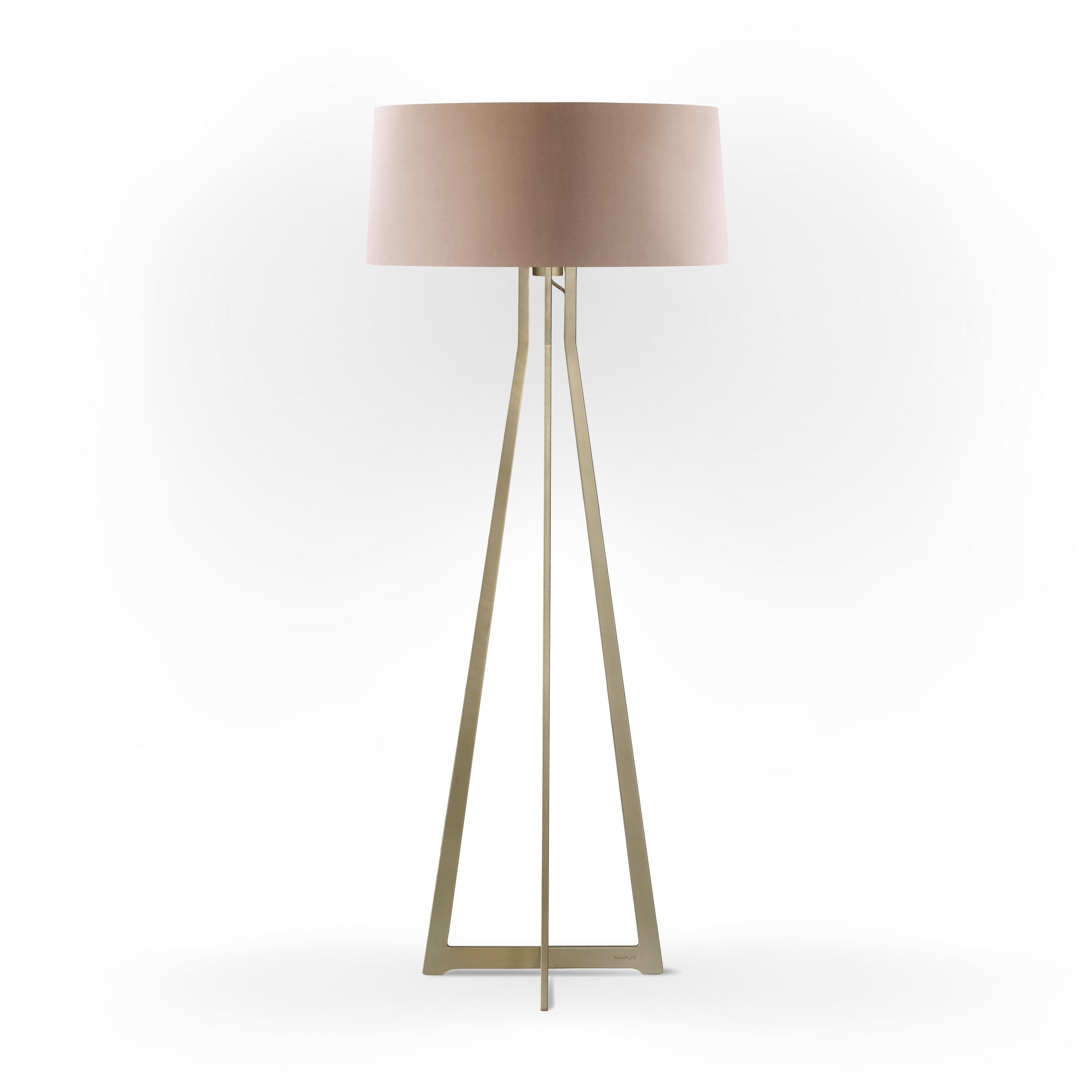 No. 47 Floor Lamp Velvet Collection - Rose The - Brass