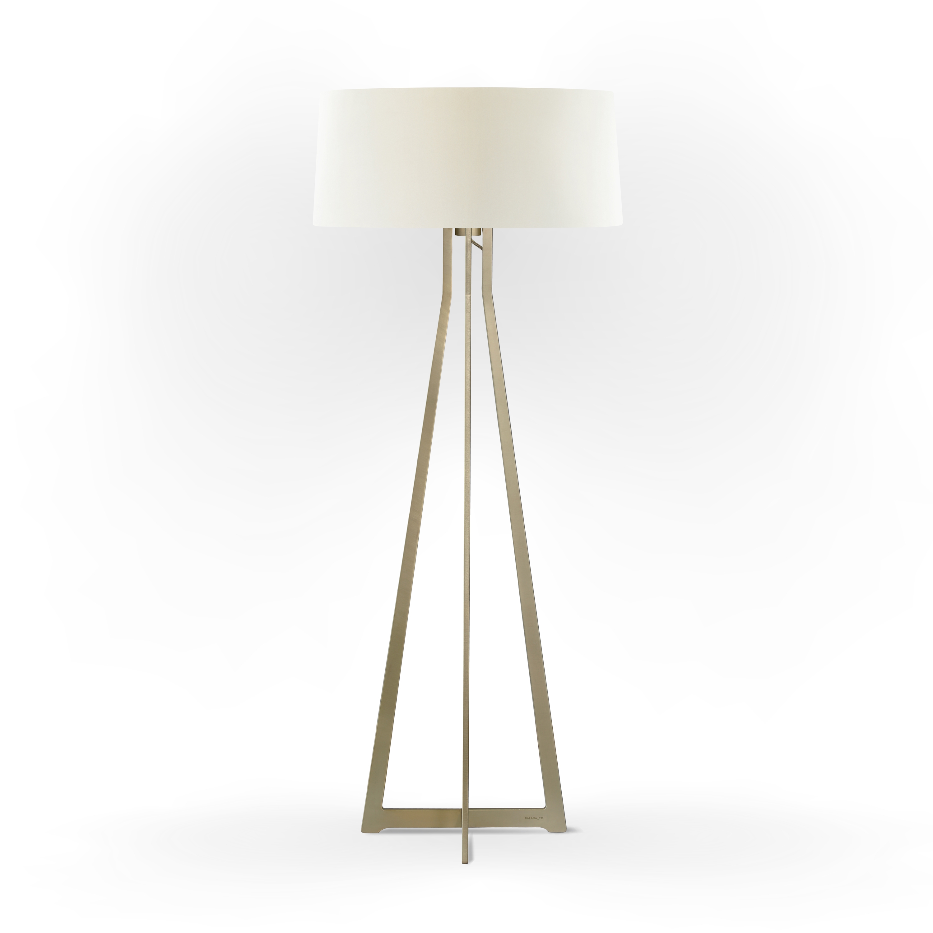 No. 47 Floor Lamp Velvet Collection - Magnolia - Brass