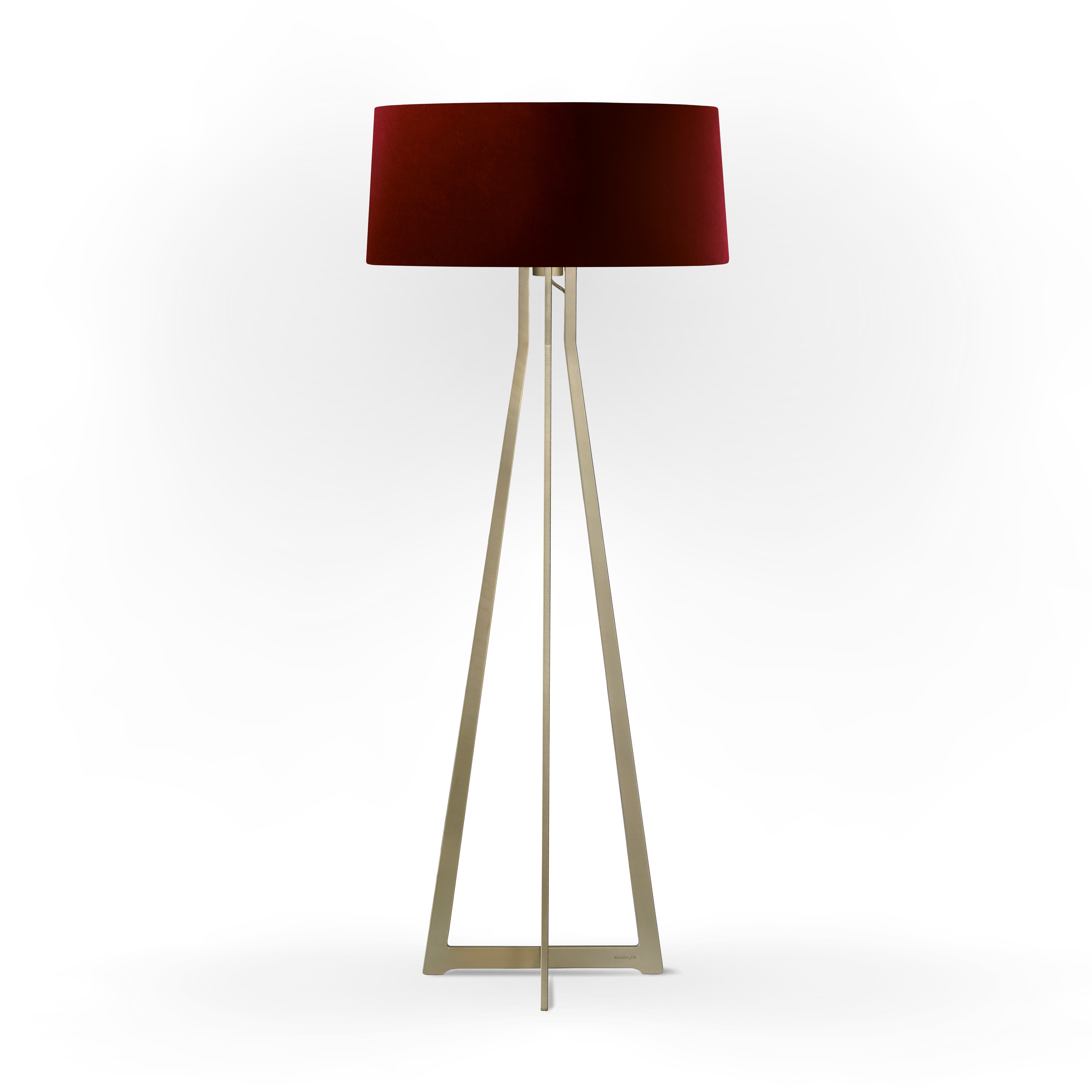 No. 47 Floor Lamp Velvet Collection - Cayenne - Brass
