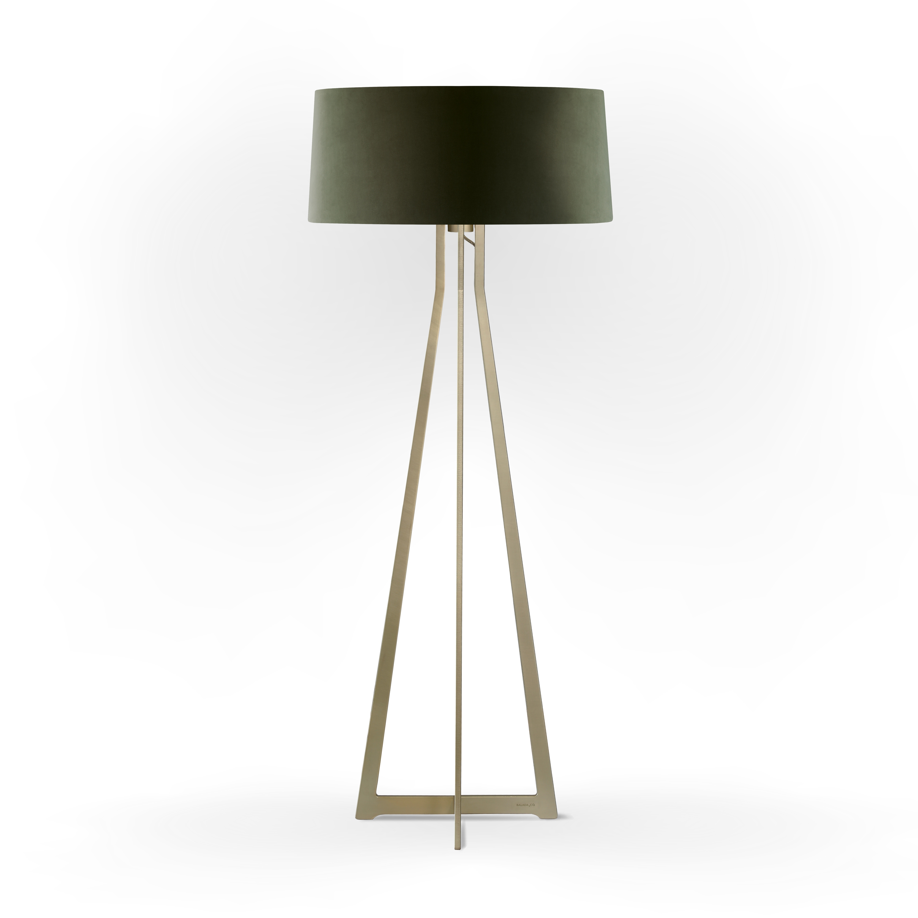 No. 47 Floor Lamp Velvet Collection - Mousse - Brass
