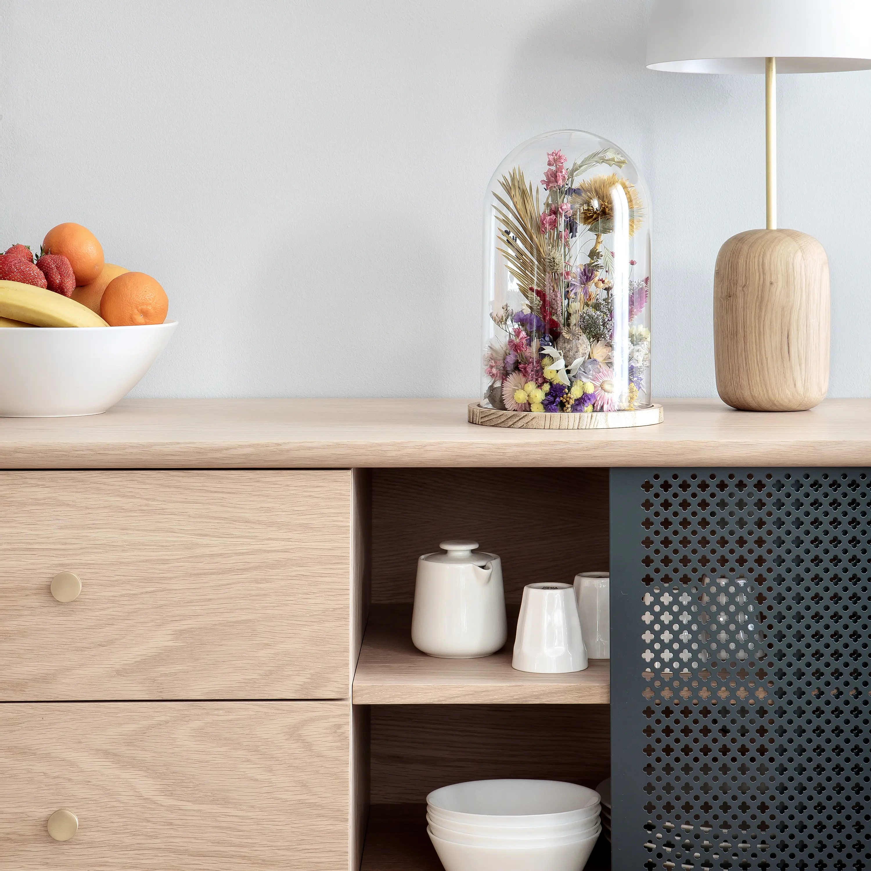 Hartô - Gabin | Buffet 62cm sans tiroir, gris clair