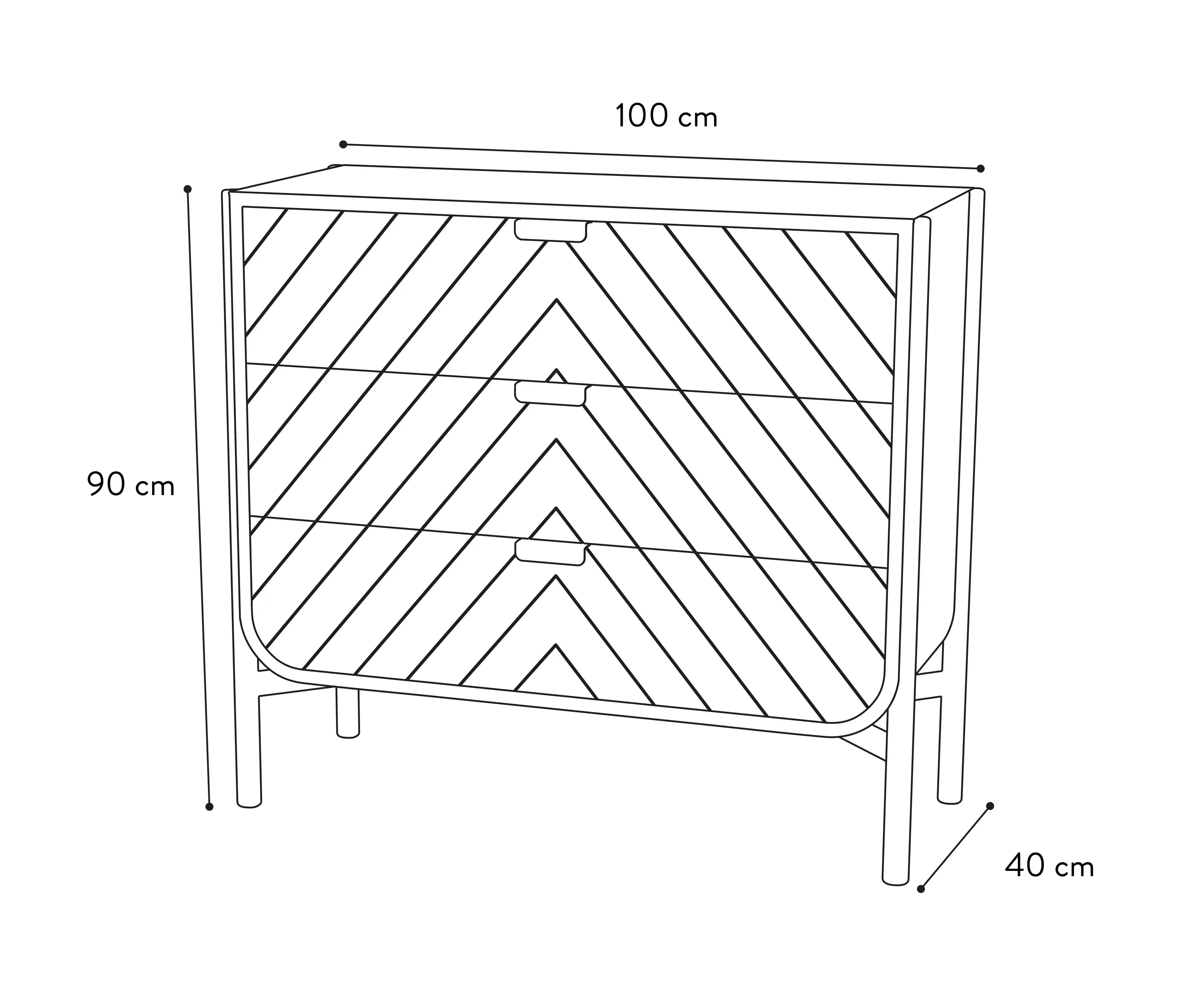 Hartô - Marius | Sideboard 85cm, light grey