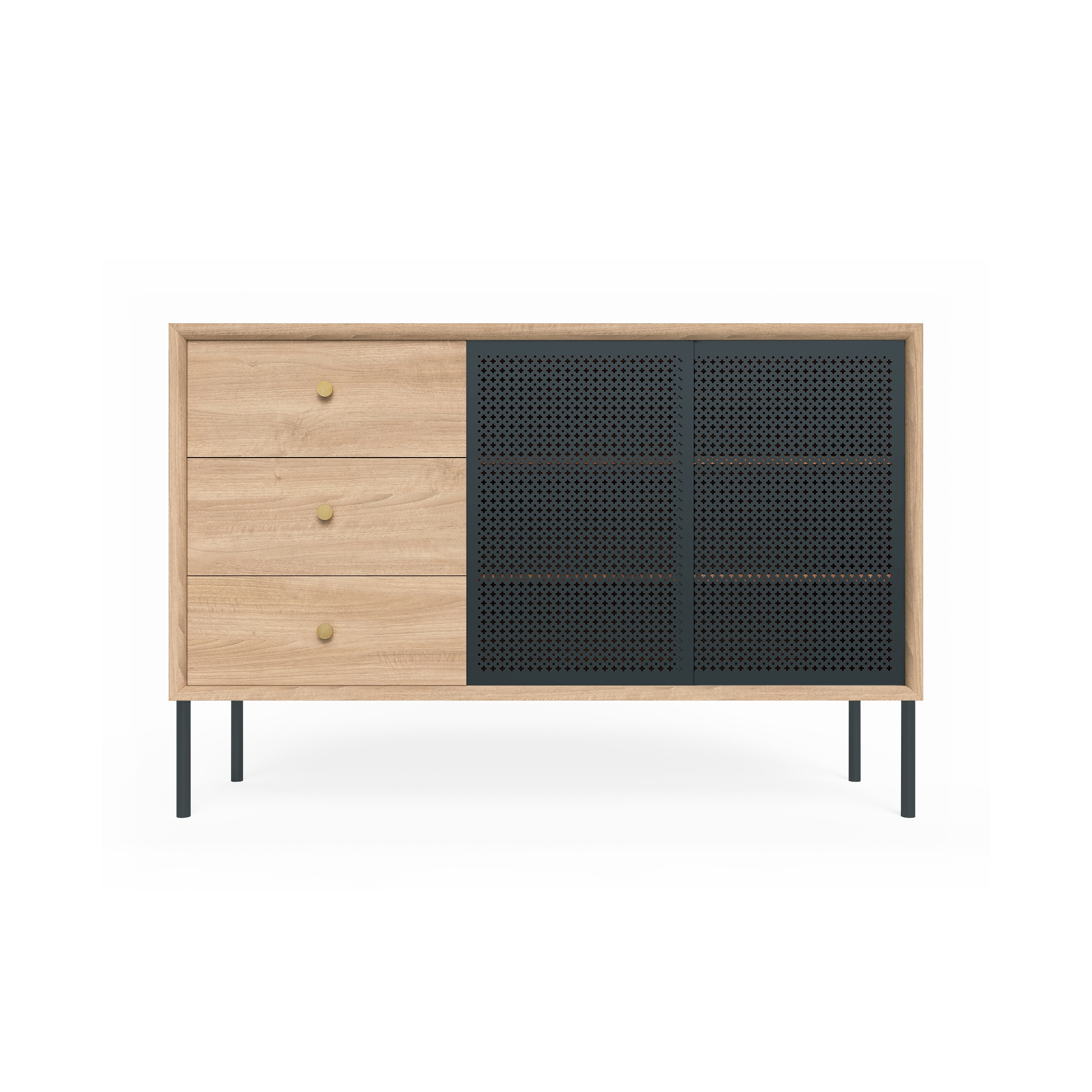 Mostra il prodotto Gabin | High sideboard, natural oak and slate grey del produttore Hartô