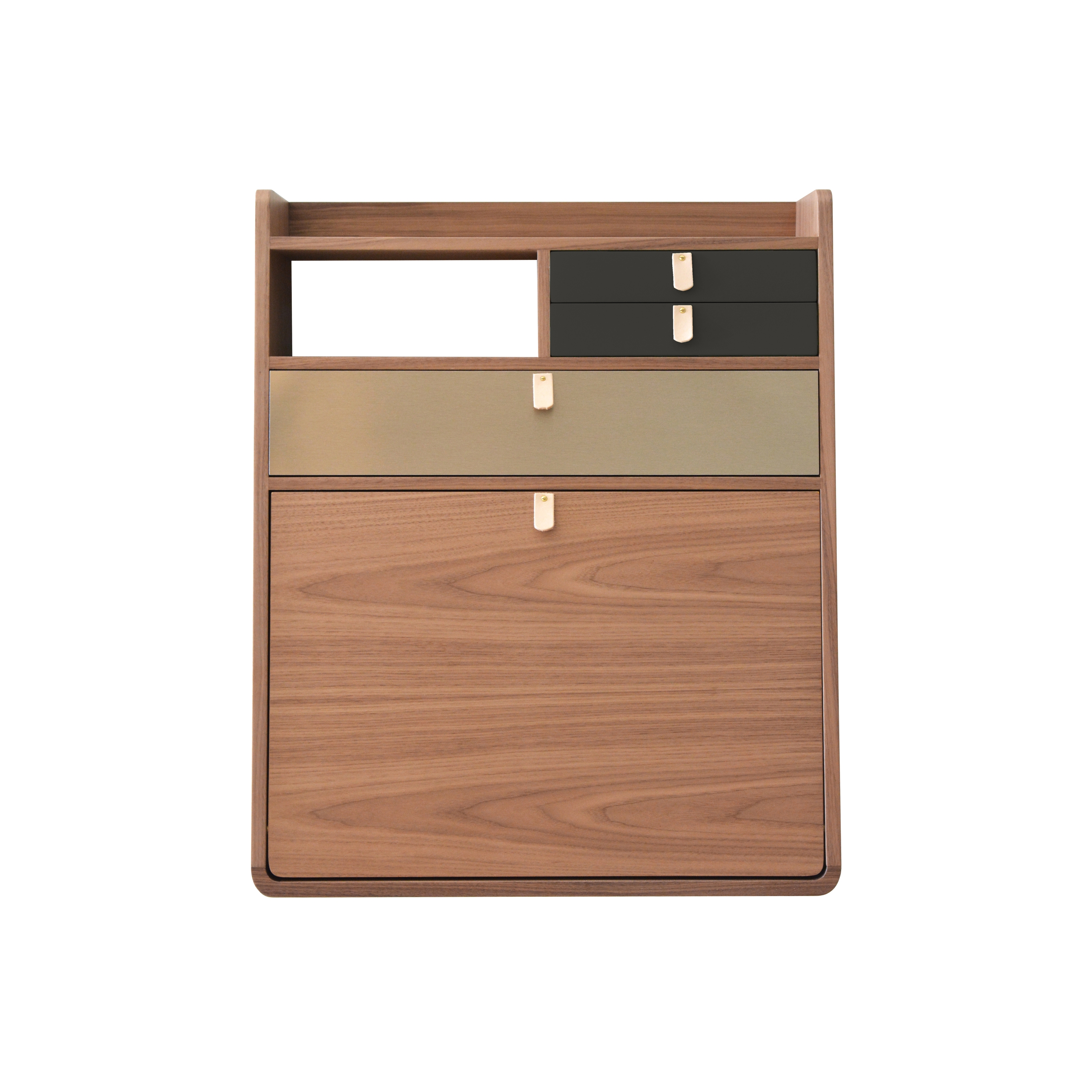 Gaston | Wall secretary desk walnut 60cm