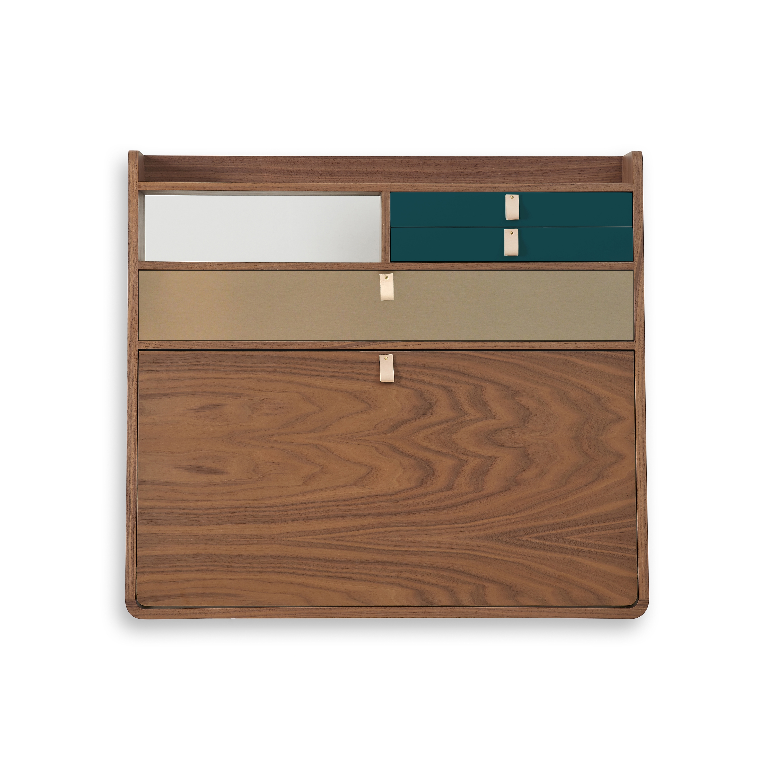Gaston | Wall secretary desk walnut 80cm