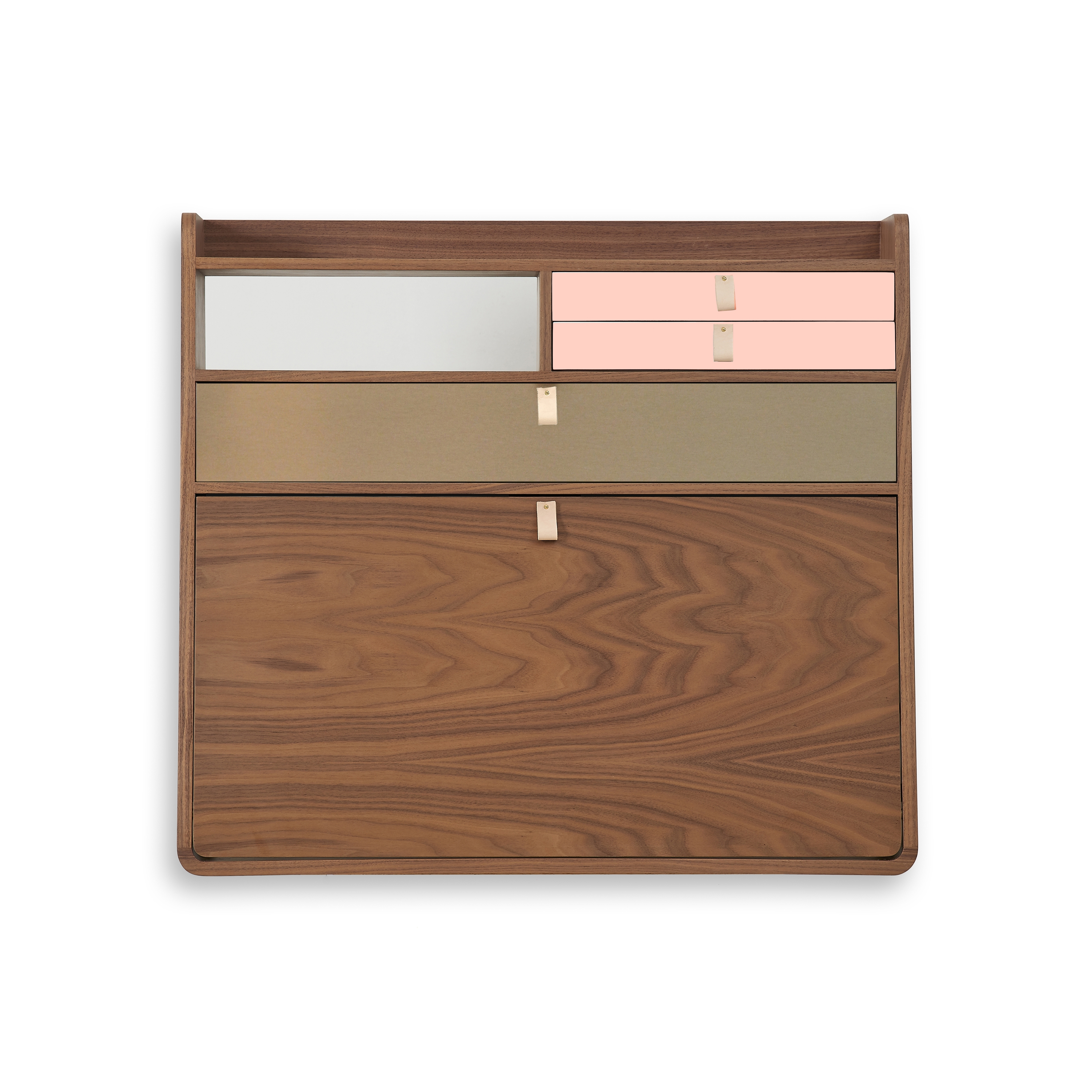 Gaston | Wall secretary desk walnut 80cm