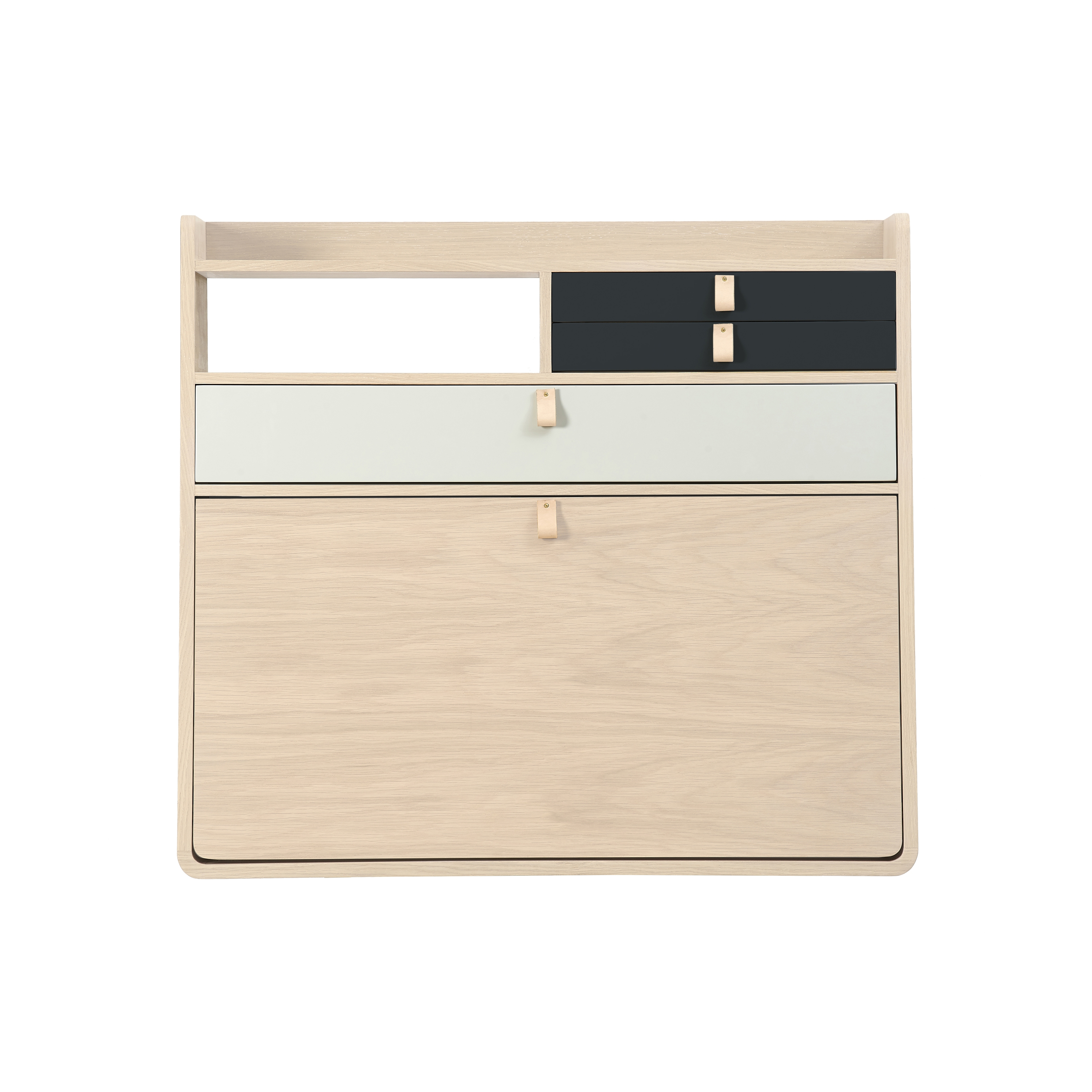 Gaston | Wall secretary desk oak 80cm