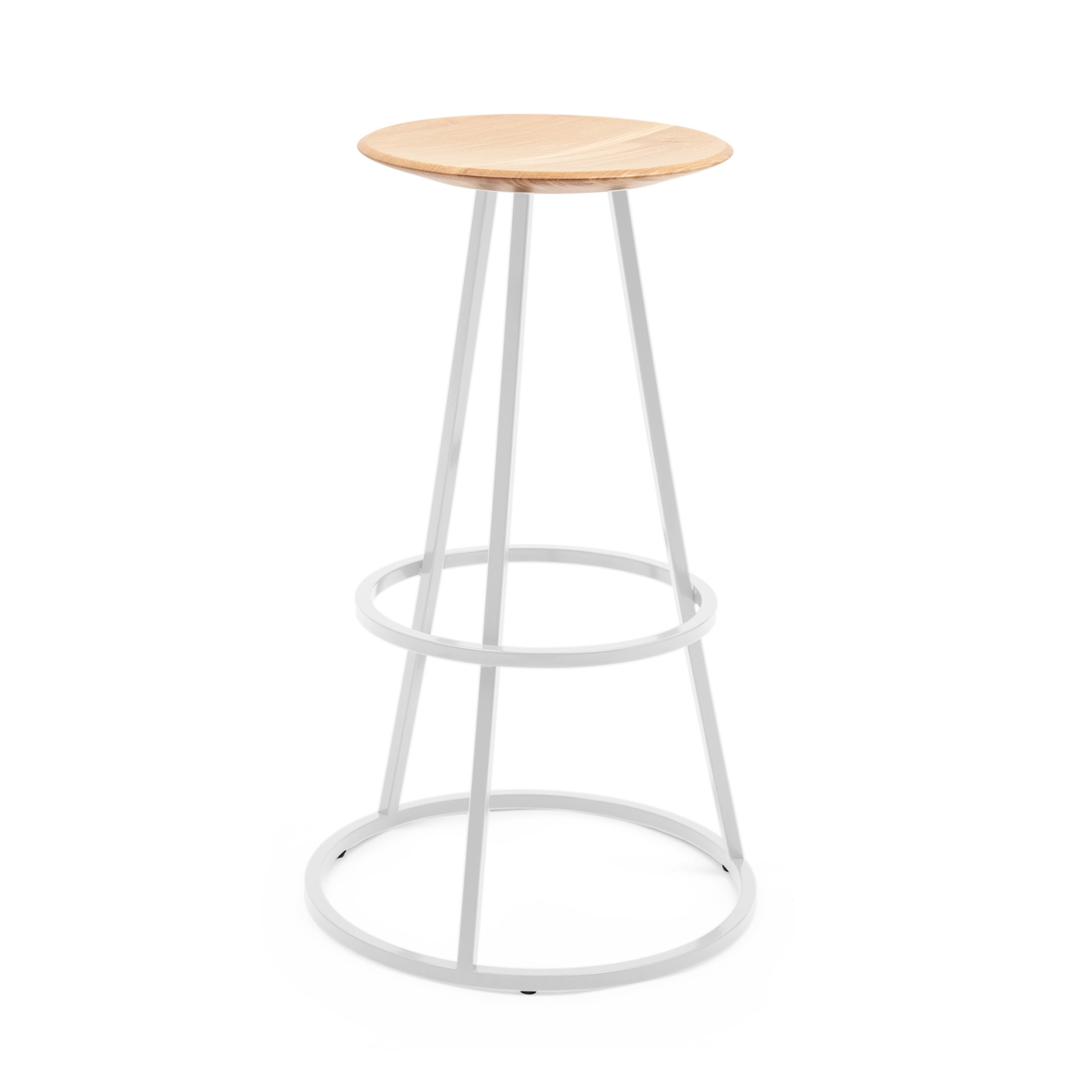 Mostra il prodotto Gustave Grand  | Bar stool oak H77, light grey del produttore Hartô