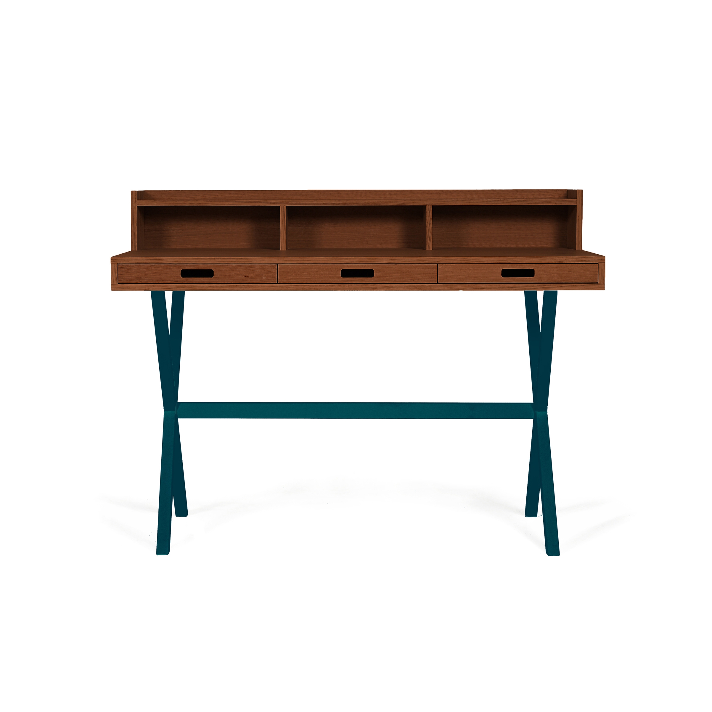 Mostra il prodotto Hyppolite | Secretary desk in walnut, petrol blue del produttore Hartô