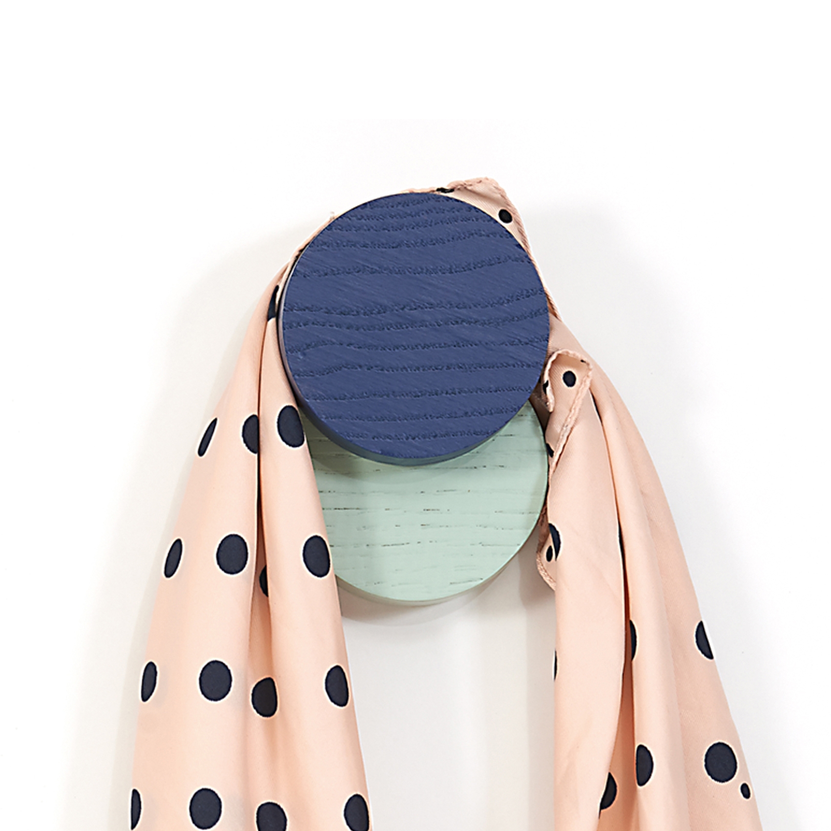 Display product Lou | Coat hook, navy blue and pastel green from manufacturer Hartô