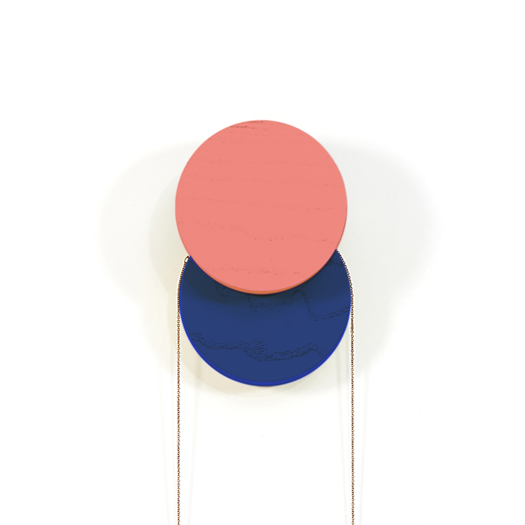 Lou | Coat hook, coral and realistic blue