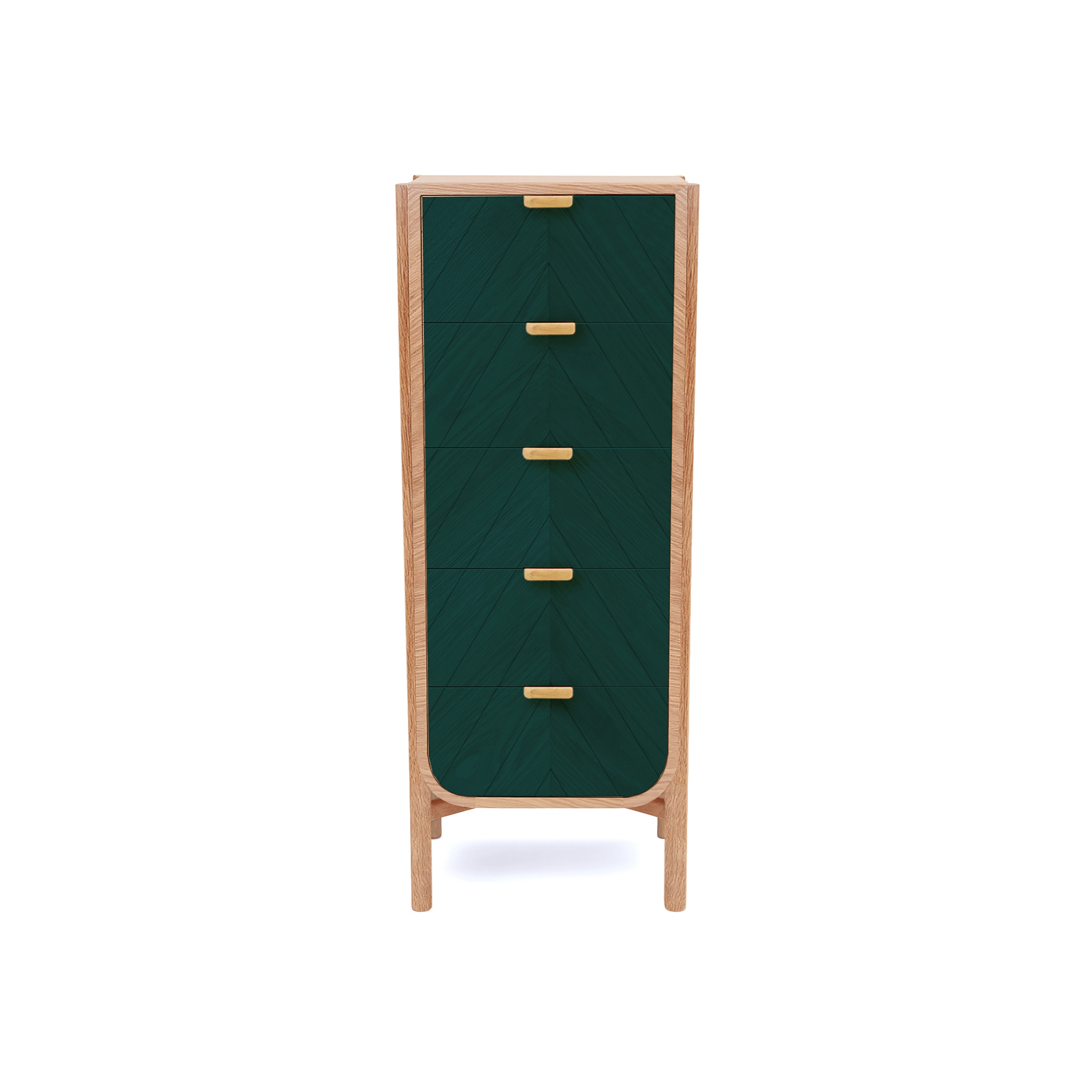 Marius | Tall chest, petrol blue