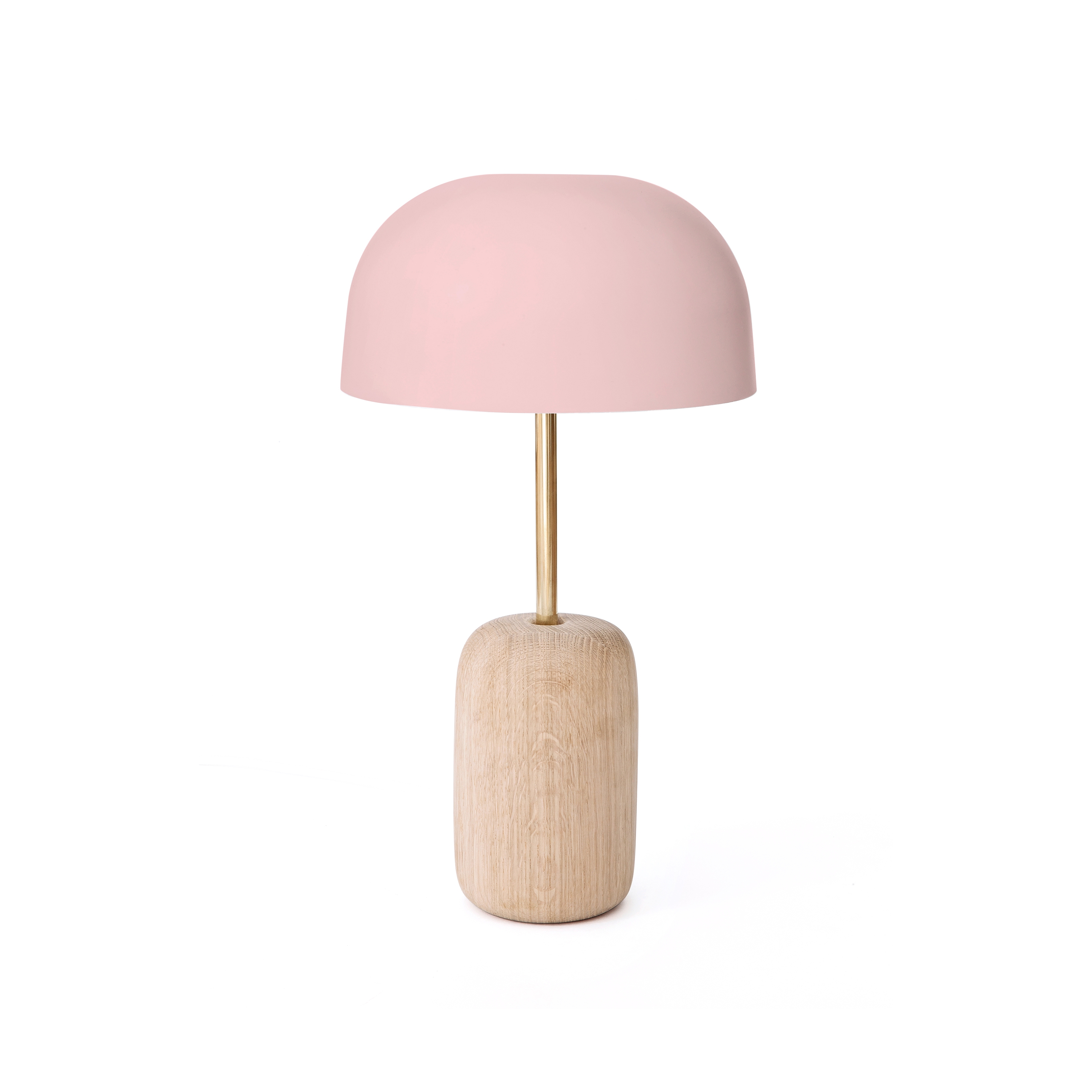 Nina | Table lamp, brass stick & pink lampshade