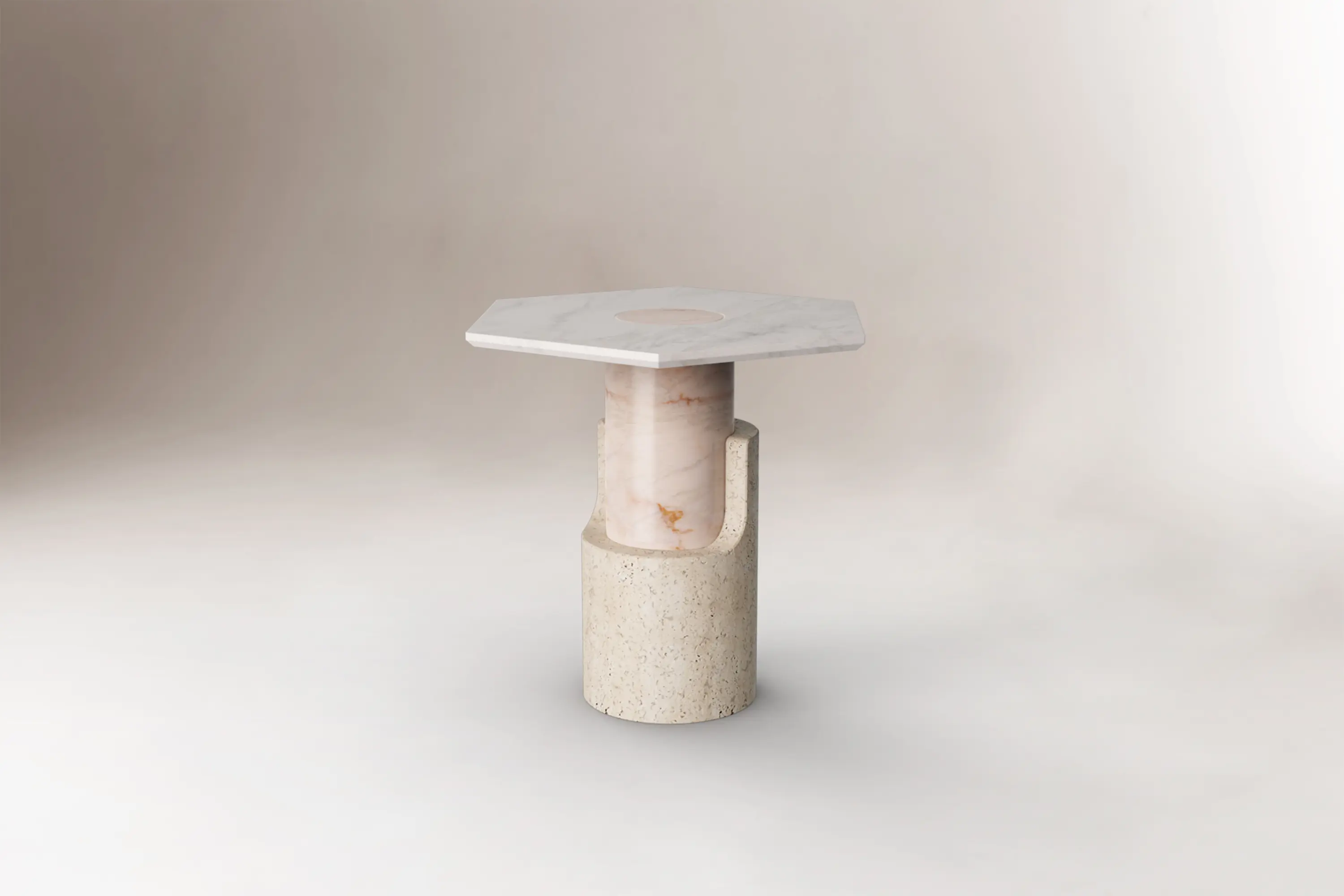 Dooq - Braque Travertine side table
