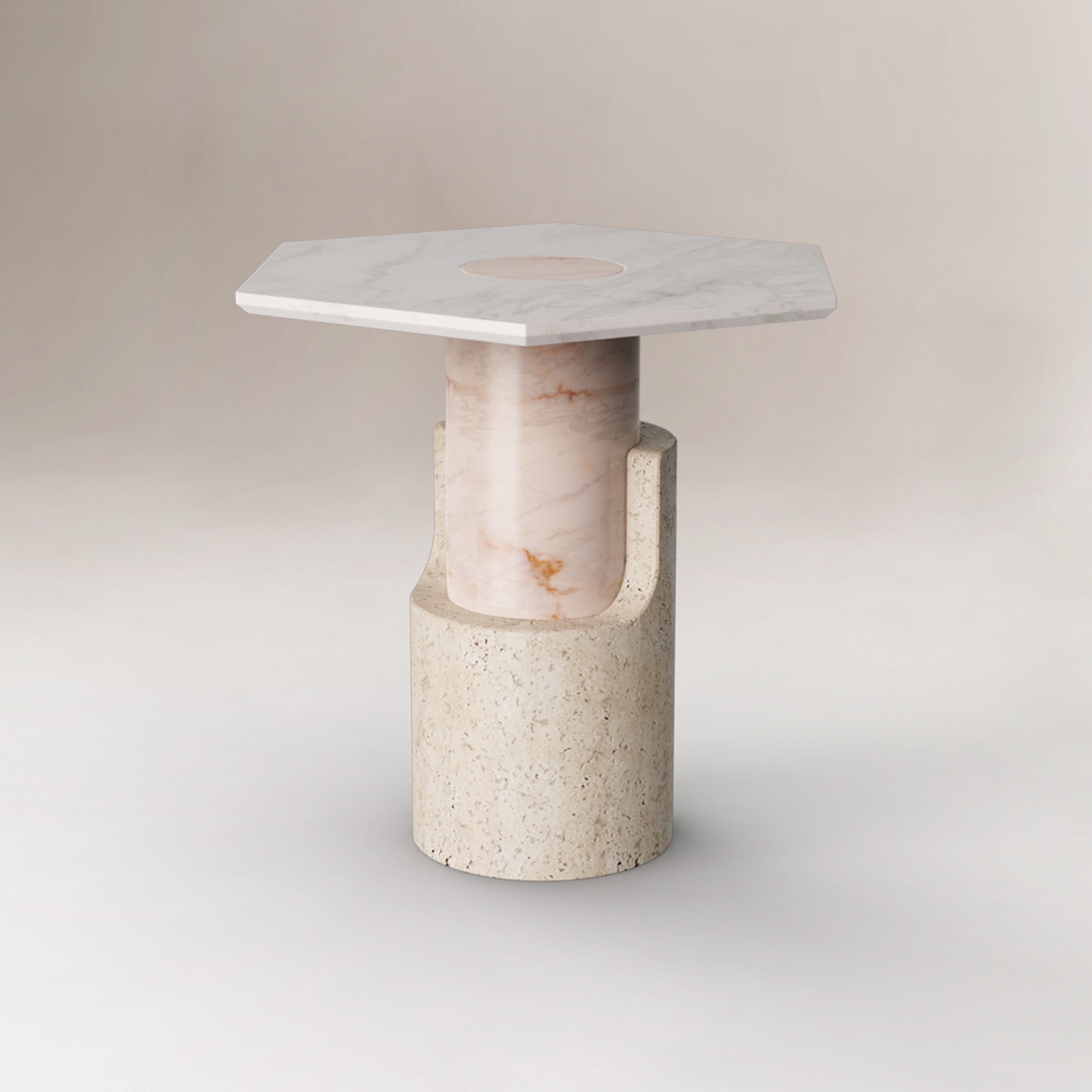 Produkt Braque Travertine side table des Herstellers Dooq anzeigen