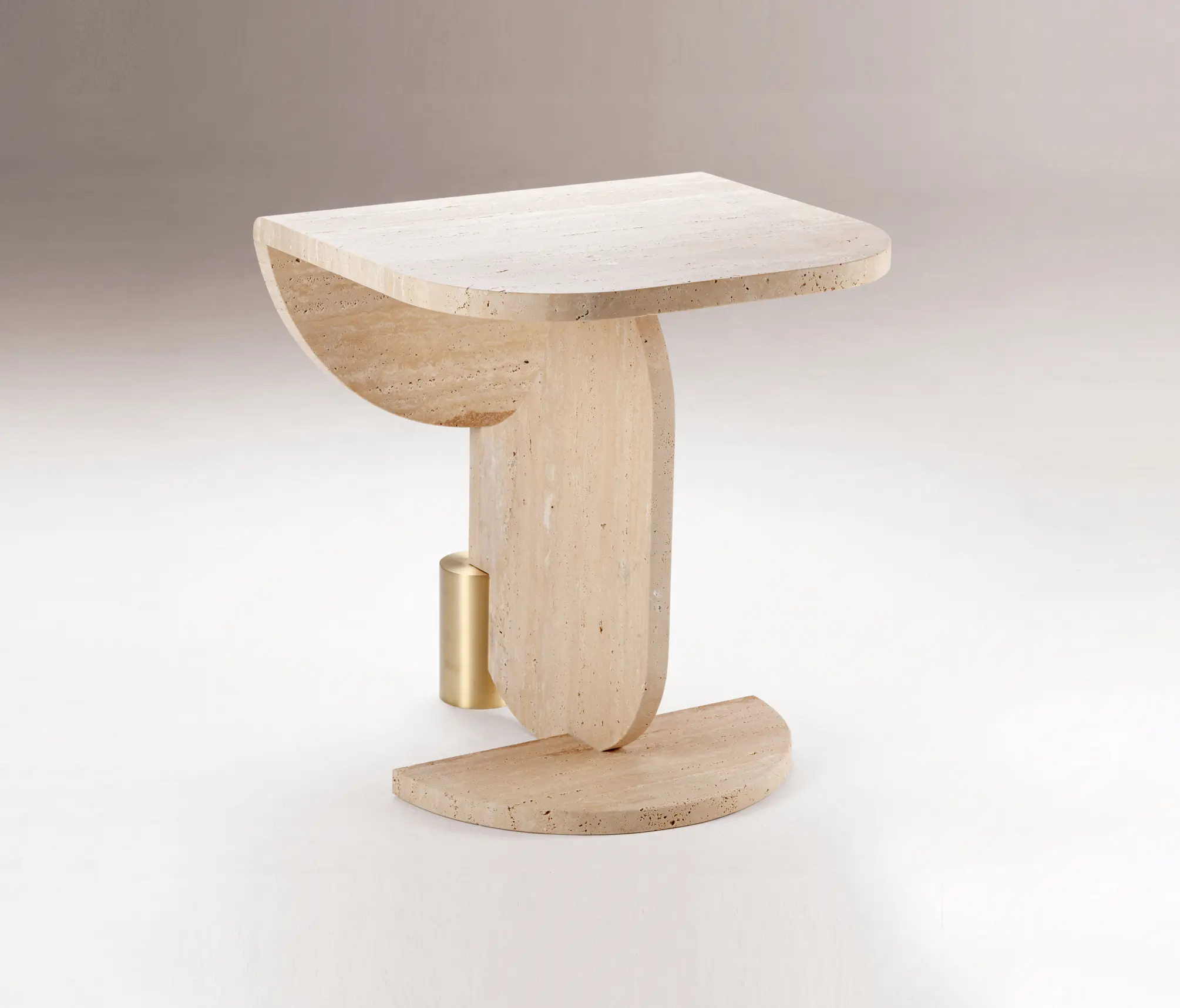 Dooq - Playing Games travertine side table