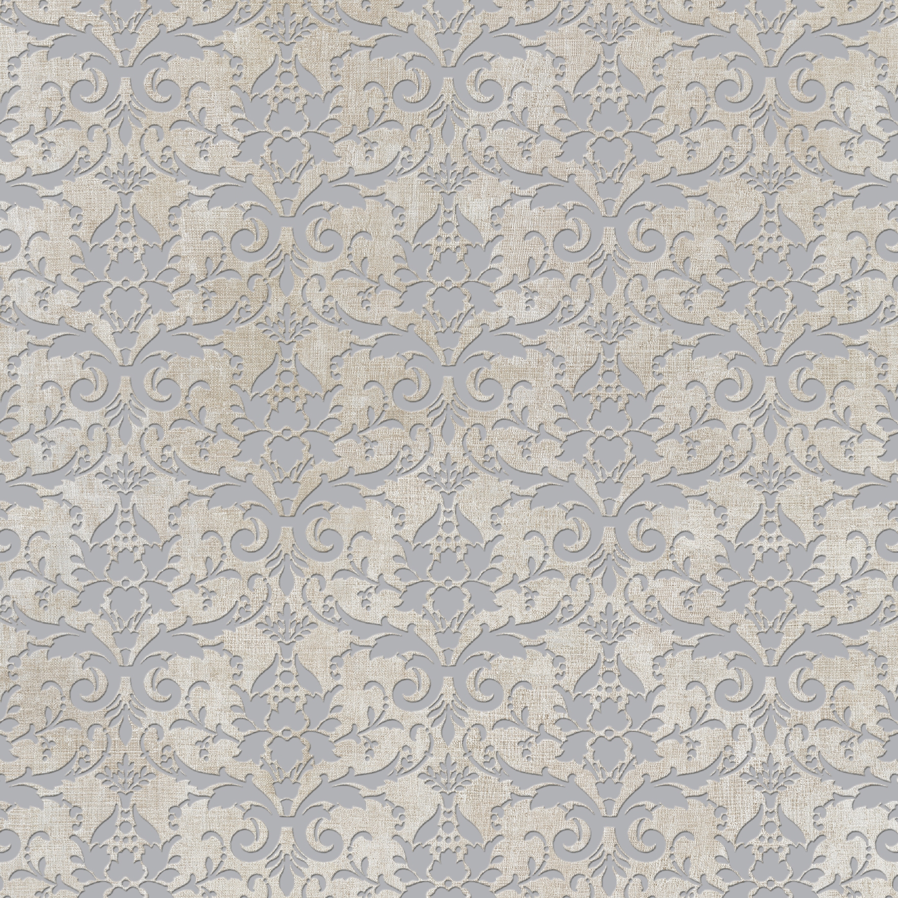 Tesori | Broccato Bianco Decoro Argento