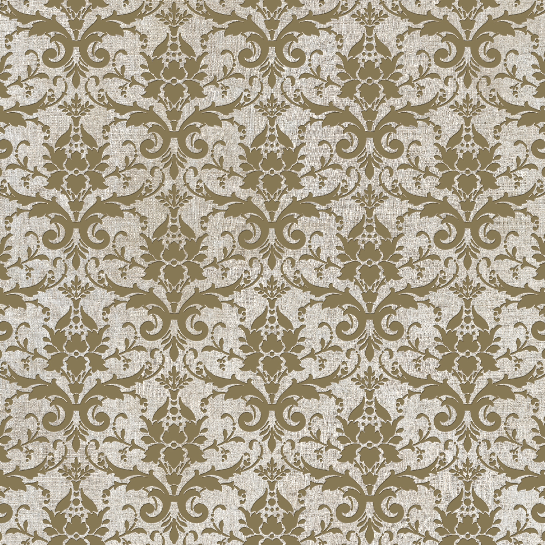 Tesori | Broccato Bianco Decoro Bronzo