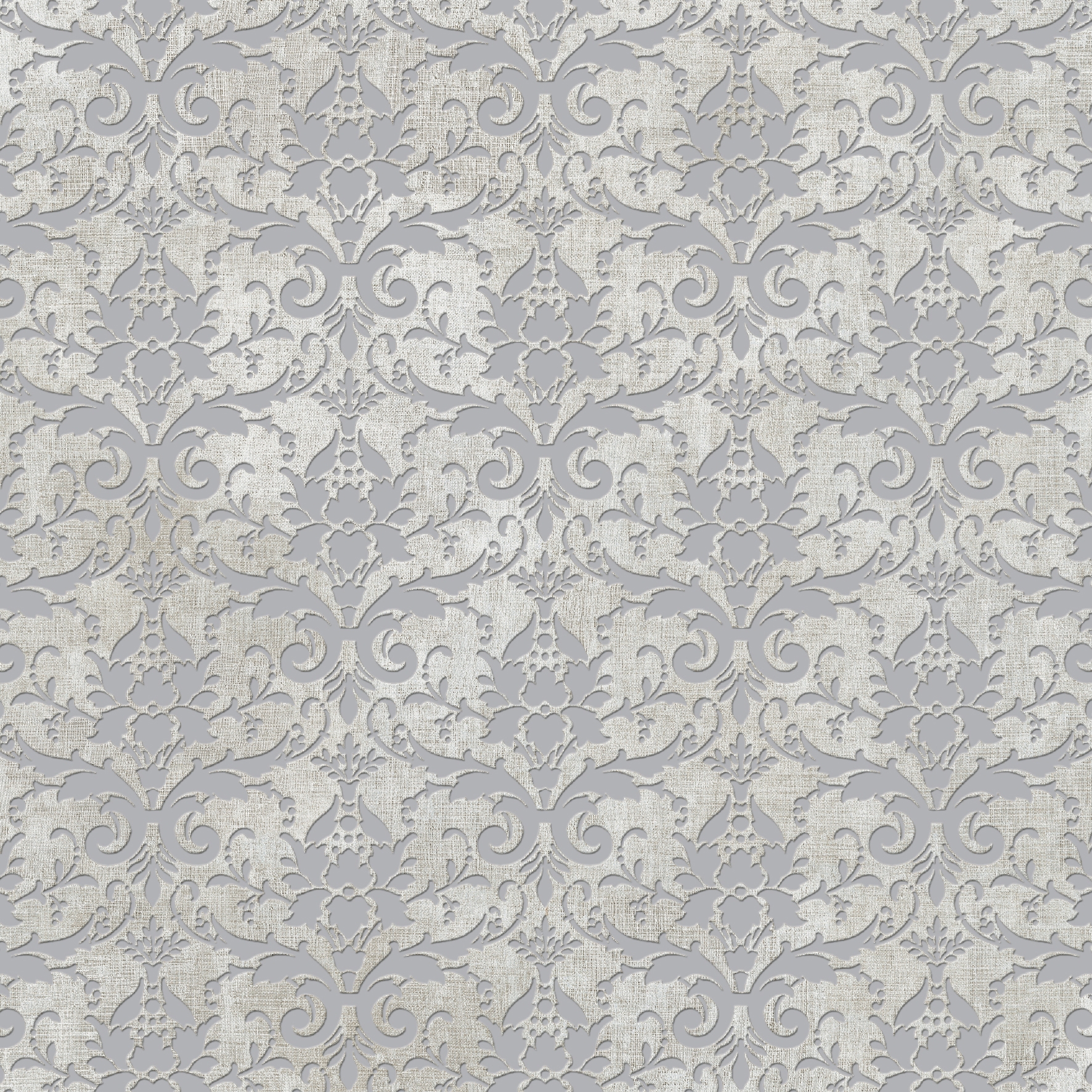 Display product Tesori | Broccato Grigio Decoro Argento from manufacturer FLORIM