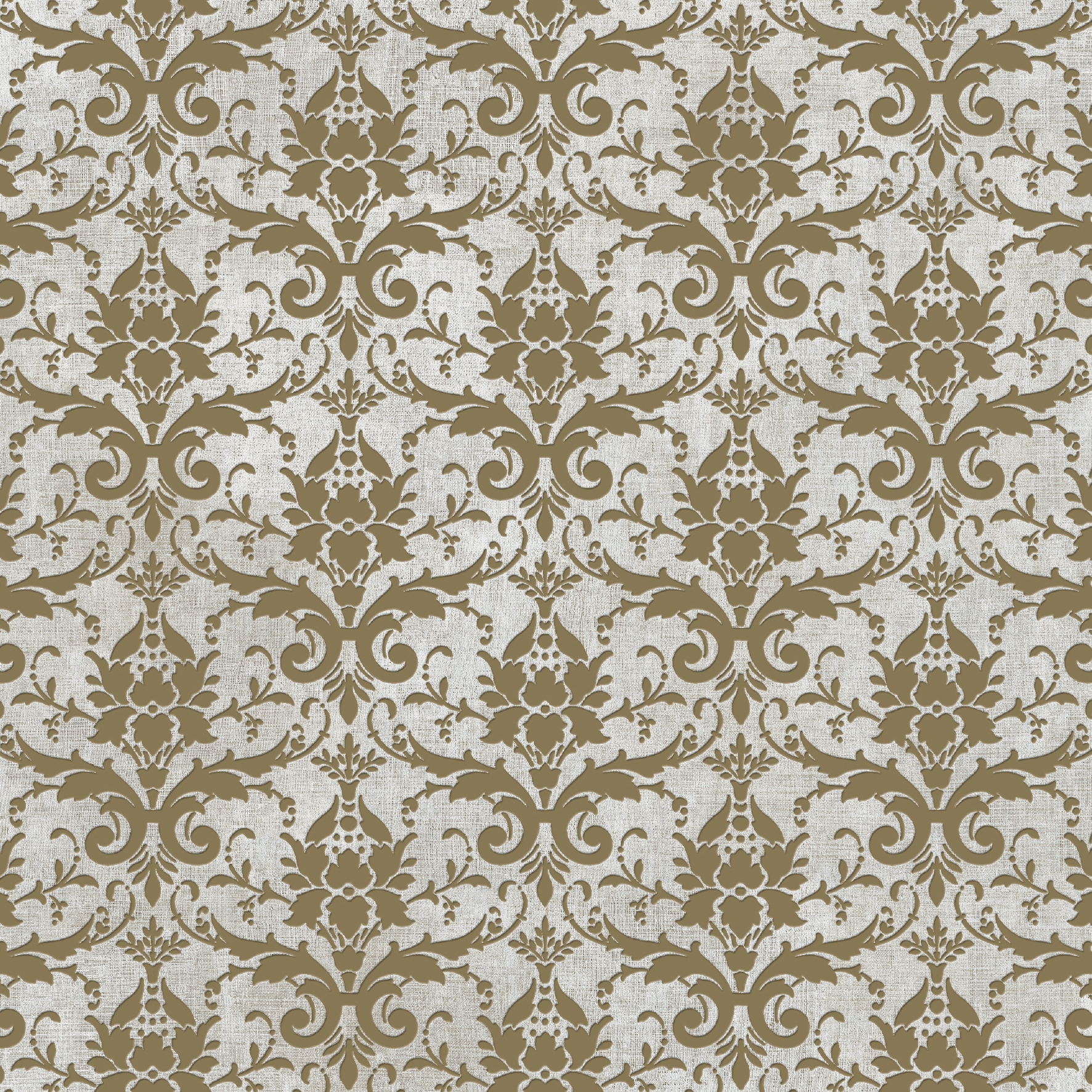 Tesori | Broccato Grigio Decoro Bronzo