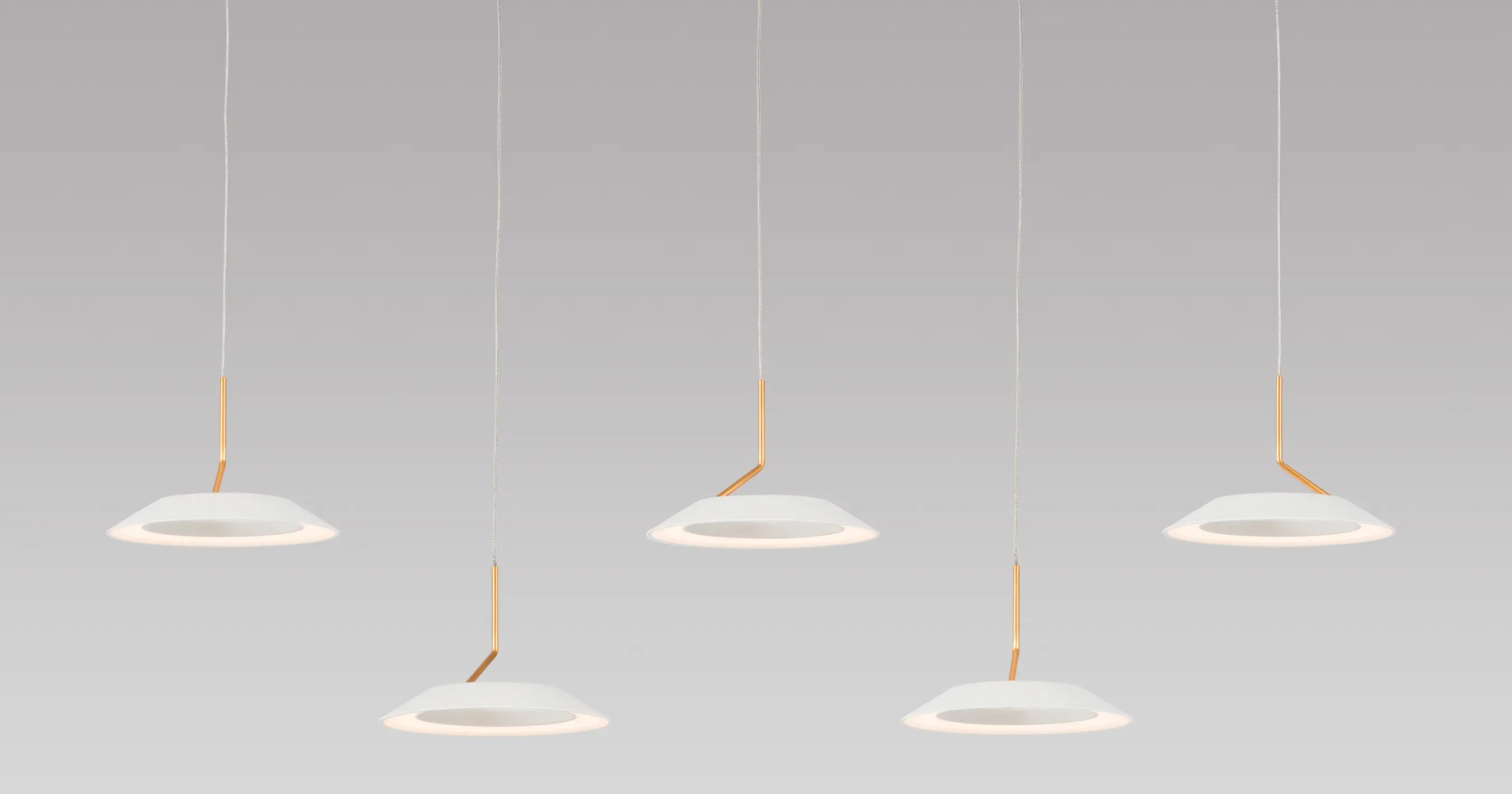 Koncept - Royyo Pendant (linear with 5 pendants), Silver, Silver Canopy