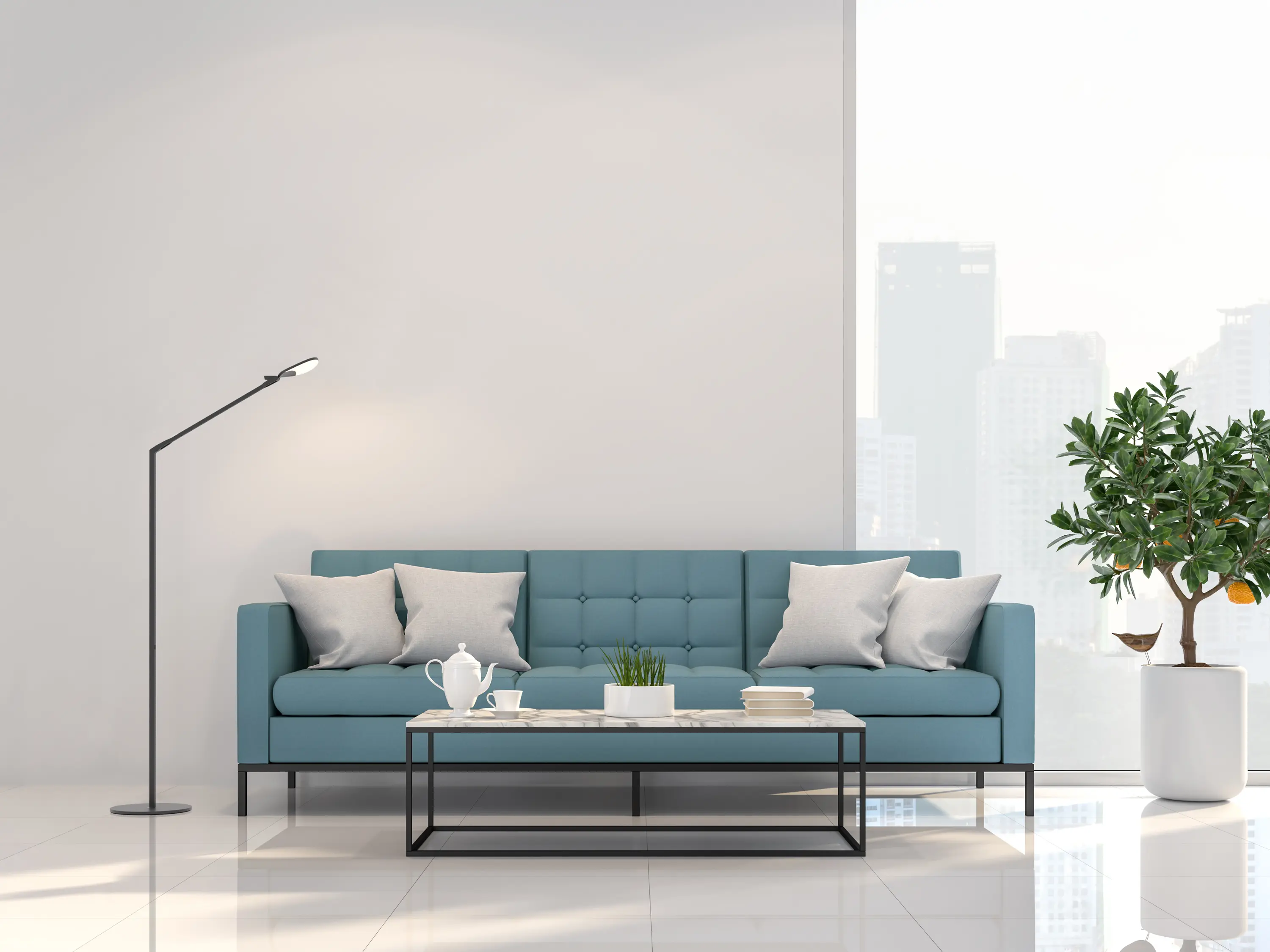 Koncept - Splitty Floor Lamp, Matte Leaf Green