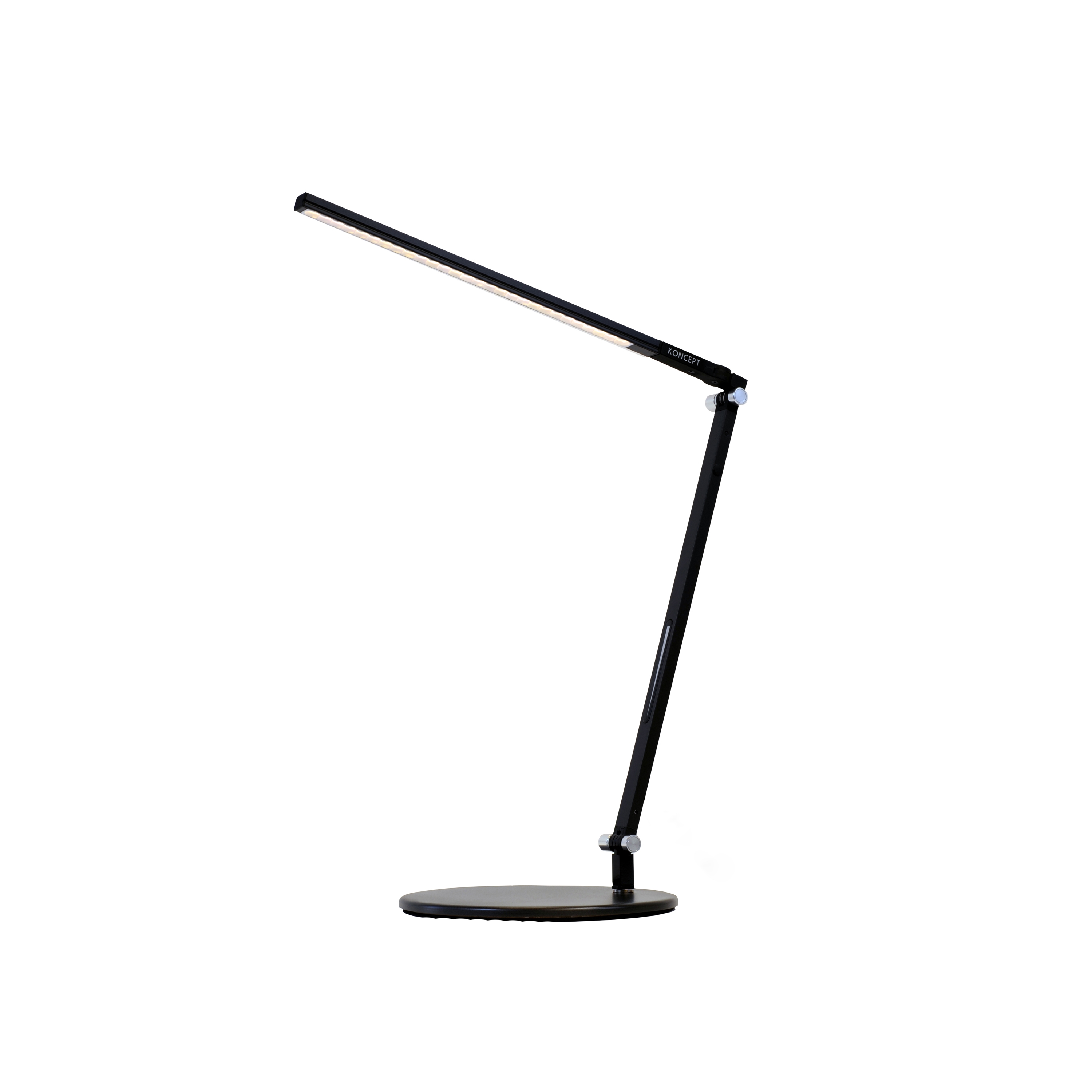 Display product Z-Bar Solo Mini LED Desk Lamp - Metallic Black from manufacturer Koncept