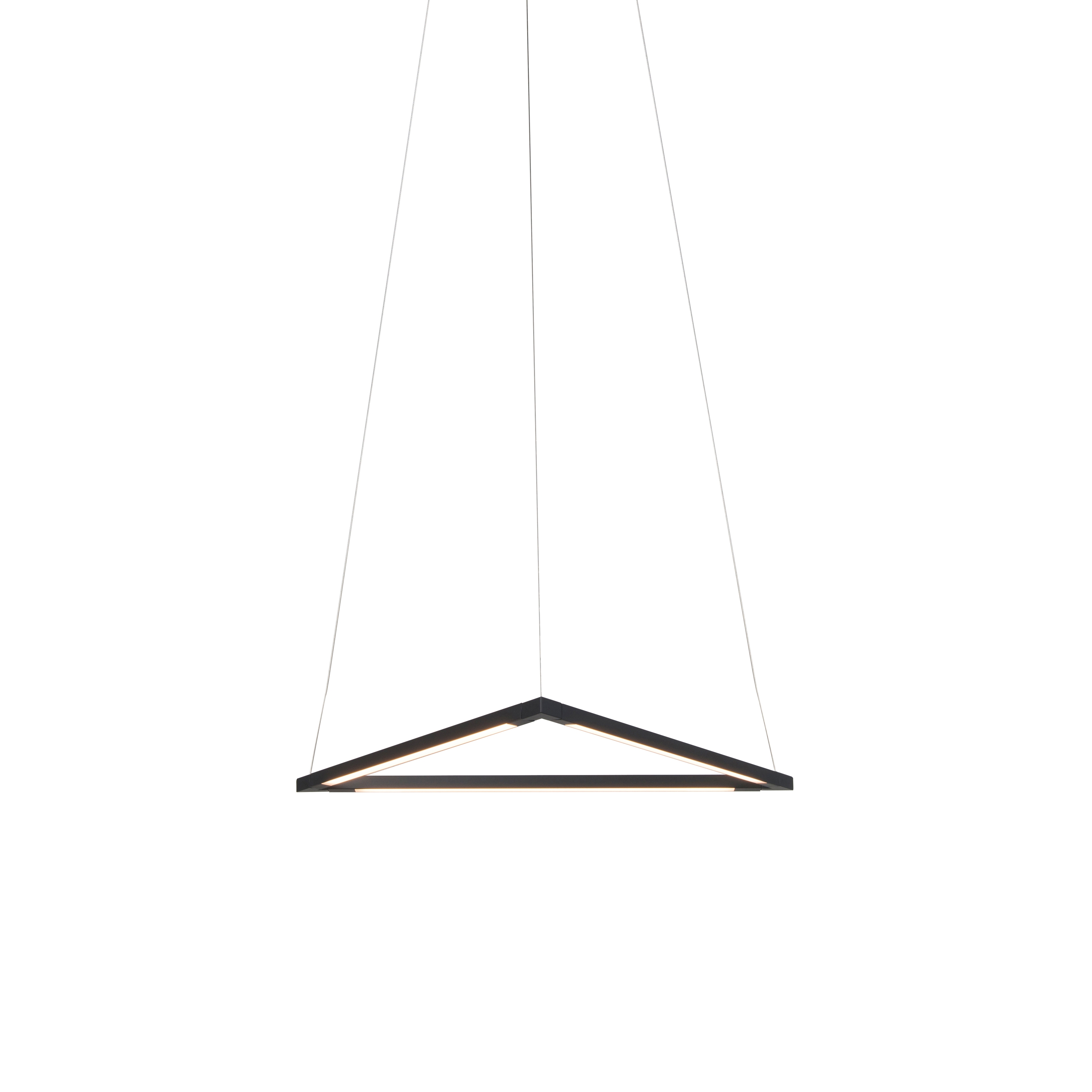 Display product Z-Bar Pendant 16", Triangle, Matte Black, Canopy from manufacturer Koncept