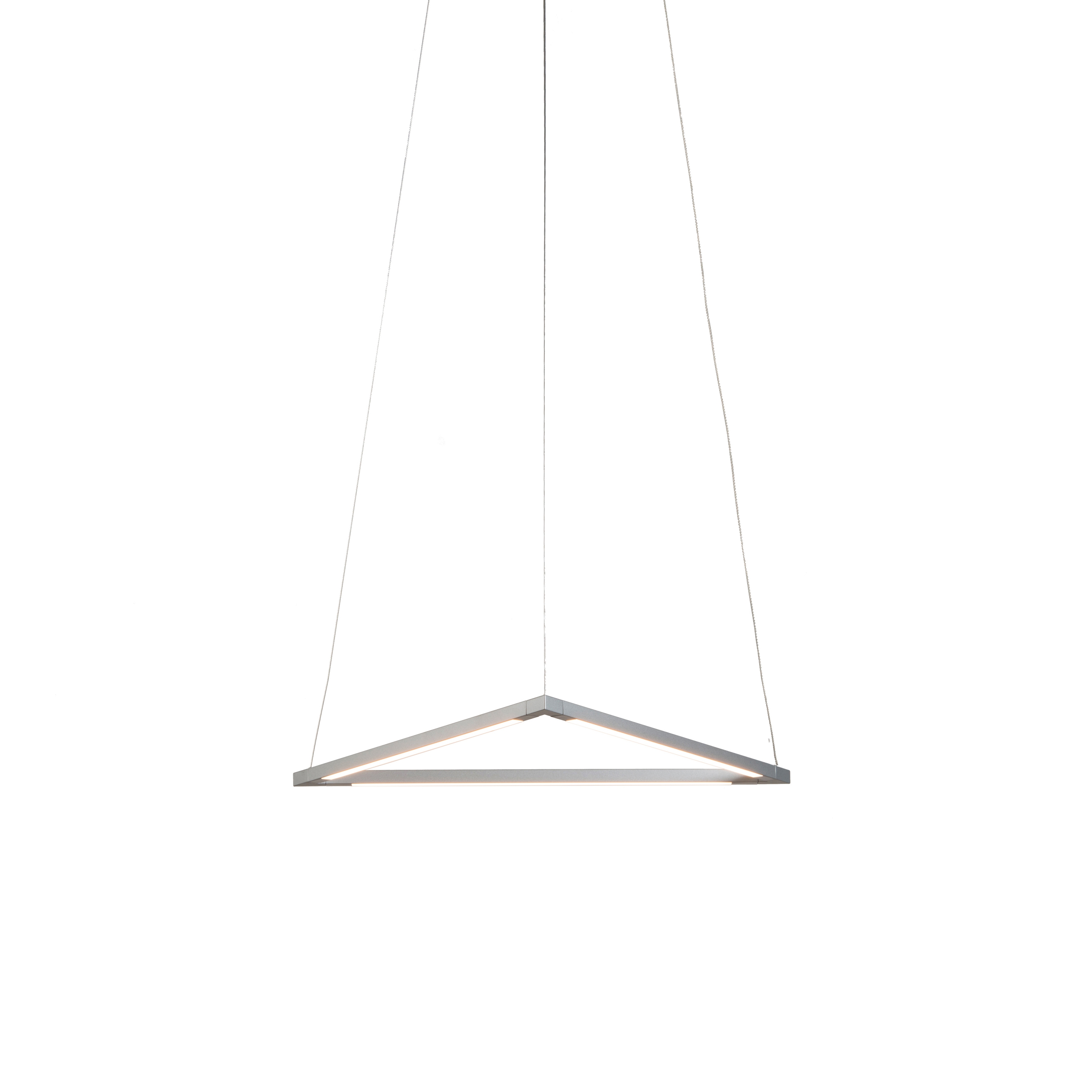 Z-Bar Pendant 16", Triangle, Silver, Canopy