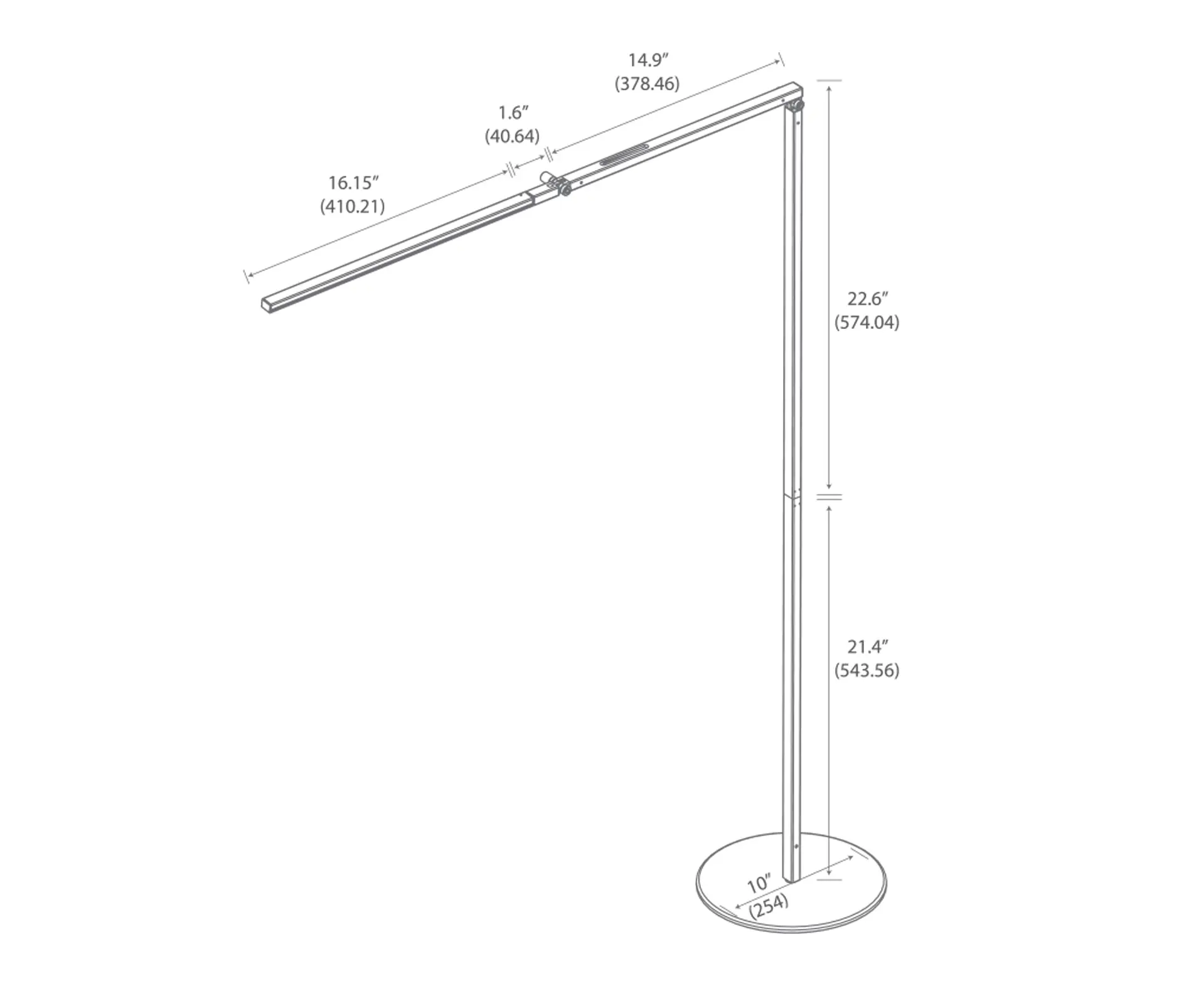 Koncept - Z-Bar LED Floor Lamp - Metallic Black