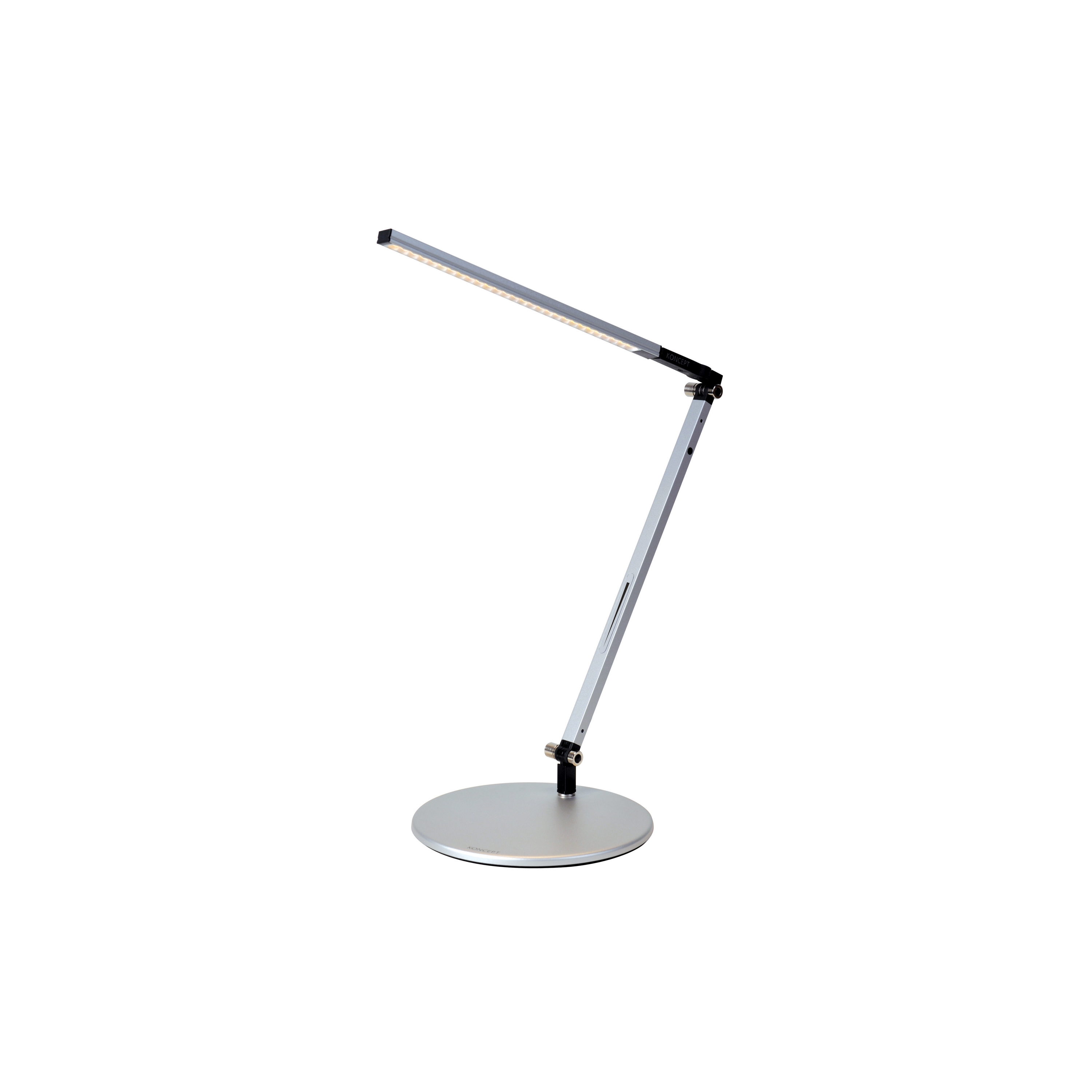 Display product Z-Bar Solo LED Desk Lamp - Silver from manufacturer Koncept
