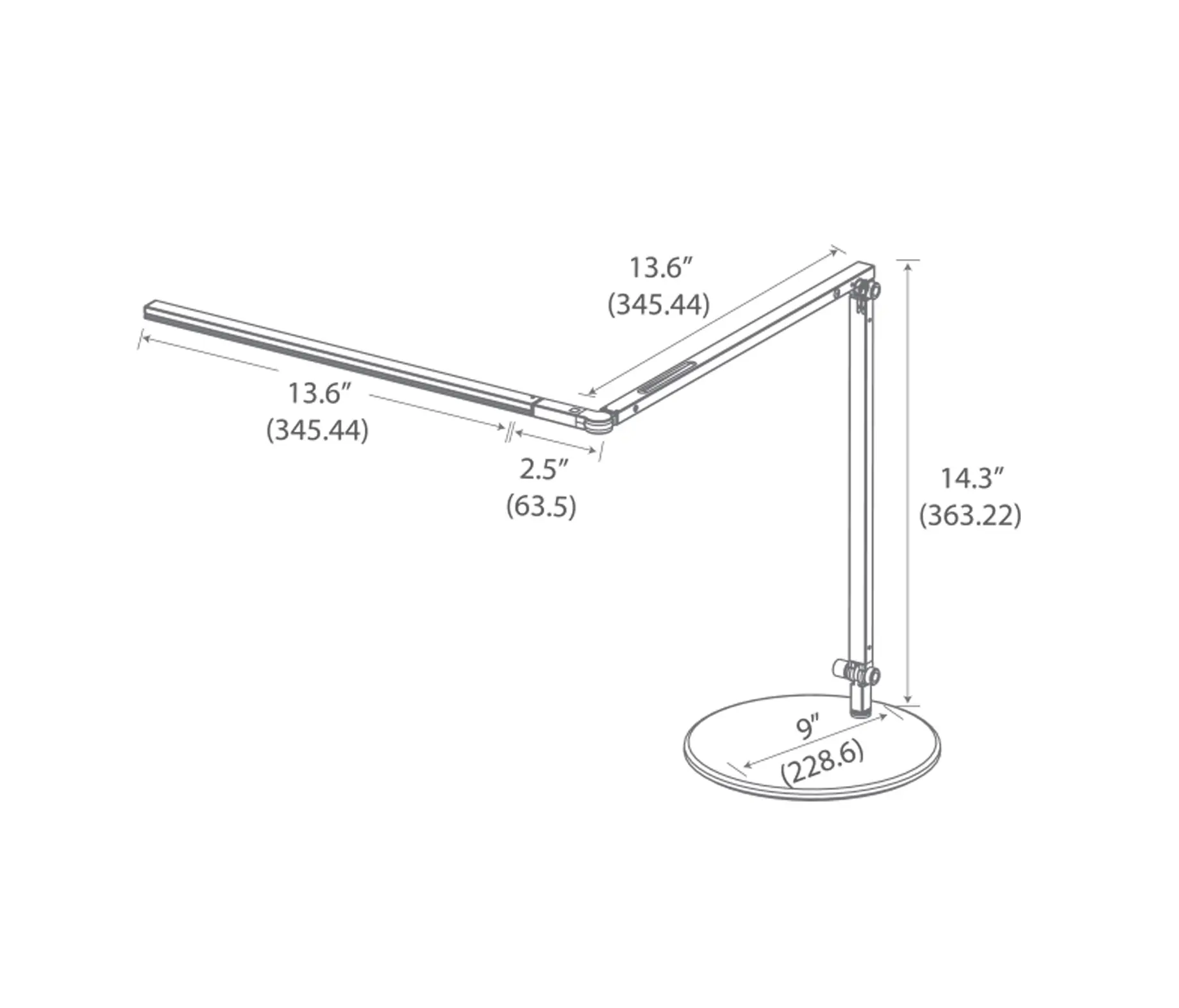 Koncept - Z-Bar Slim LED Desk Lamp - Silver
